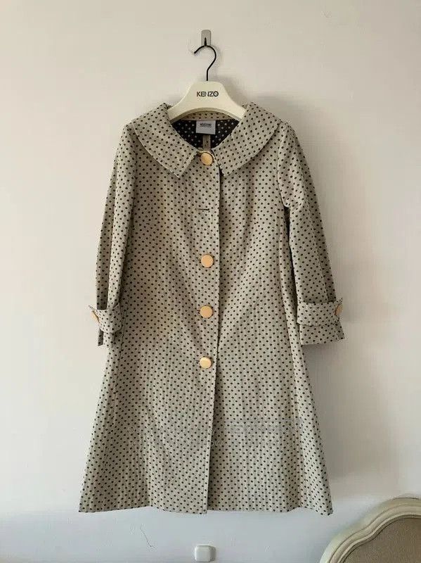 Moschino Moschino Gray Cotton Women's Coat . Size L / US 10 / IT 46 - 1 Thumbnail