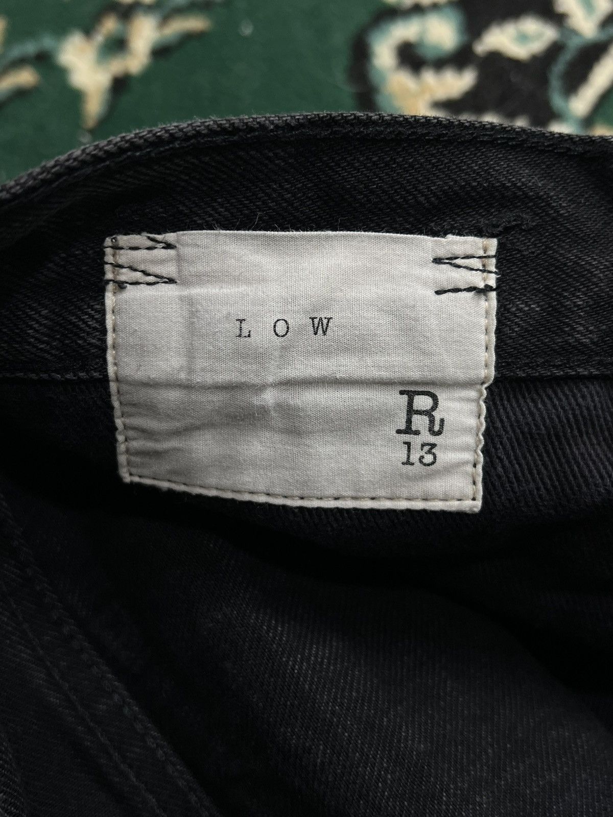 R13 R13 LOW SELVEDGE Black Denim Pants Size US 32 / EU 48 - 4 Thumbnail