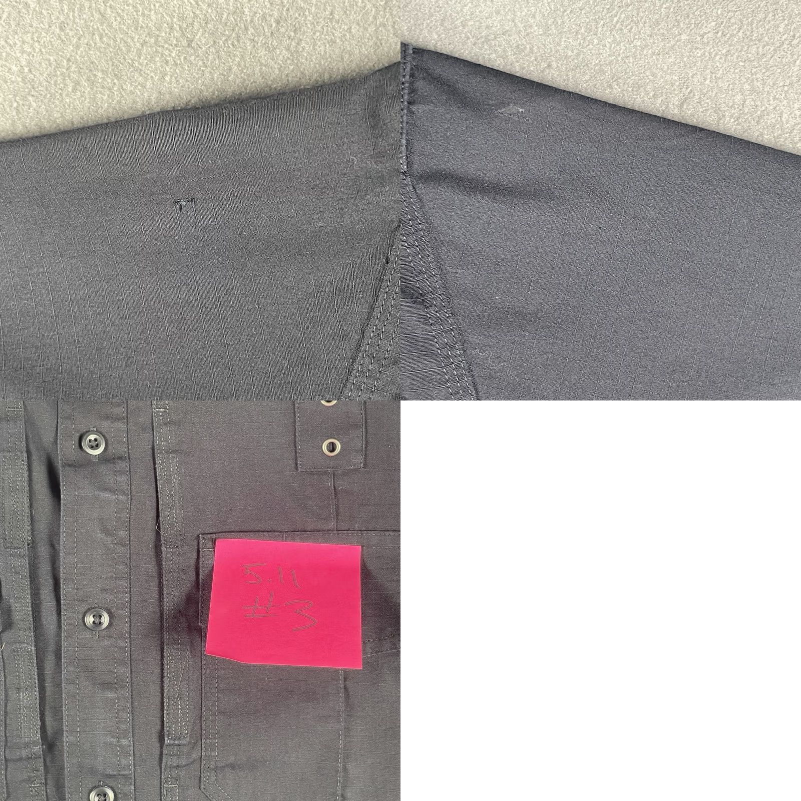 Vintage 5.11 Tactical Mens Large Black Button-Up Shirt Conceal Carry Functional Shirt Men Pockets Breathing All Seasons Casual Workwear Size US L / EU 52-54 / 3 - 8 Thumbnail