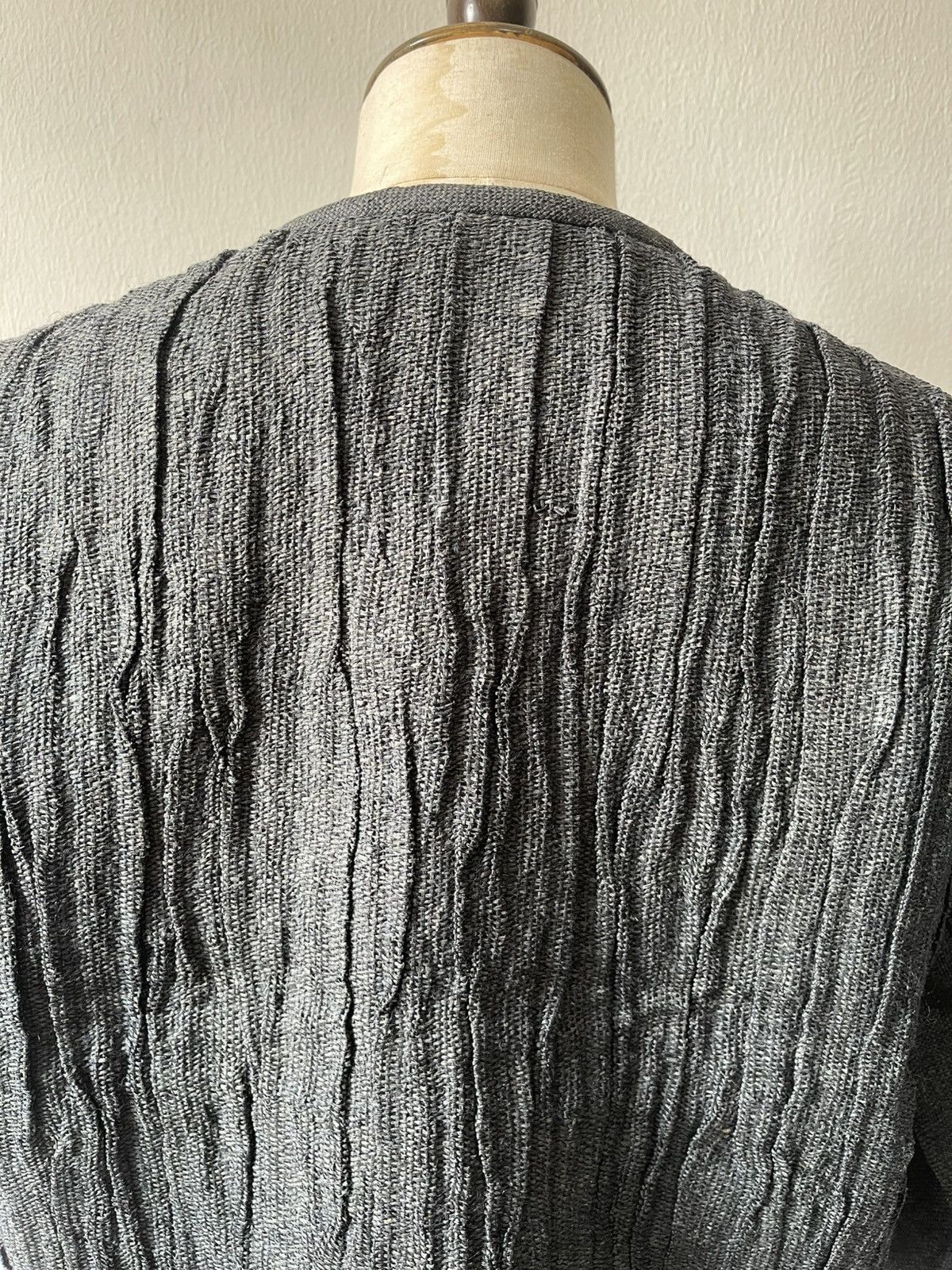 Issey Miyake 80s Issey Miyake PERMANENTE Heavy Fabric Crop Jacket C1 Size US L / EU 52-54 / 3 - 11 Thumbnail