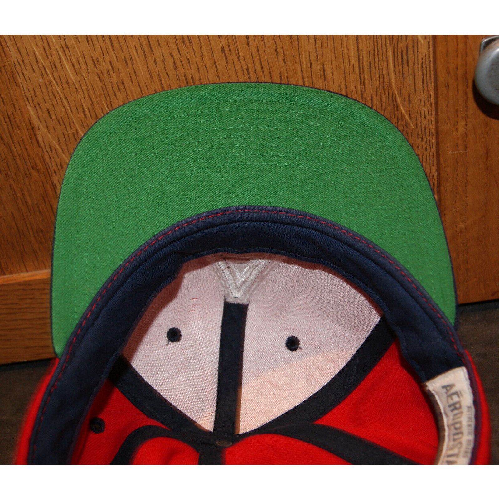 Aeropostale VTG Y2K Aeropostle Logo Snapback Hat Cap Flatbill Wool Size ONE SIZE - 6 Thumbnail