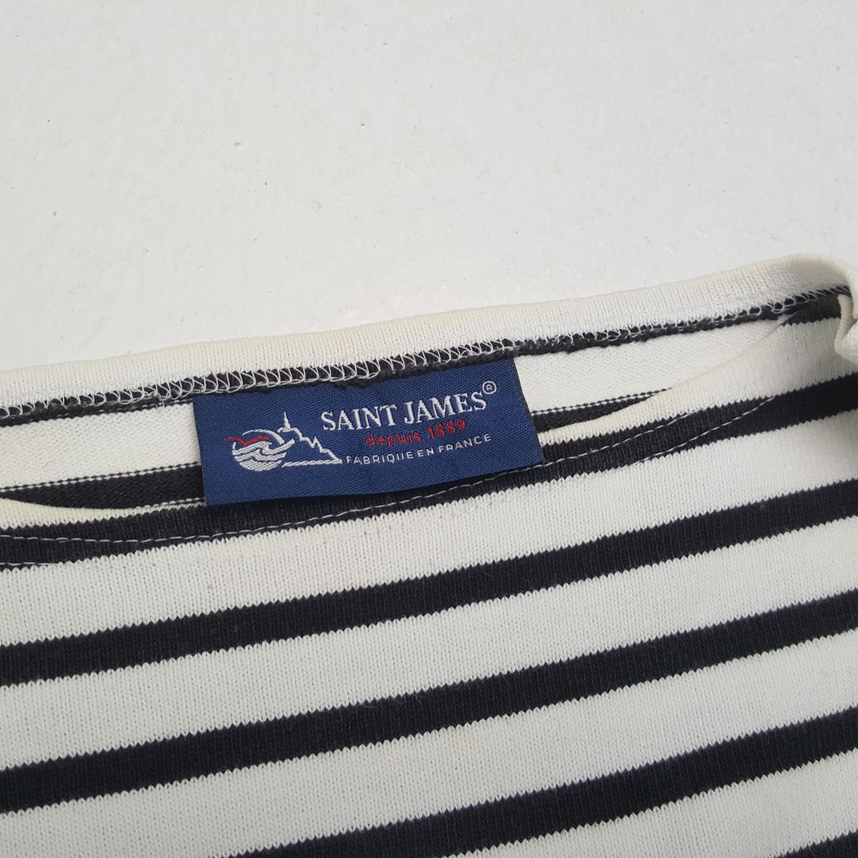 Saint James × Vintage SAINT JAMES Stripes Design Style Tshirt Size S / US 4 / IT 40 - 10 Thumbnail