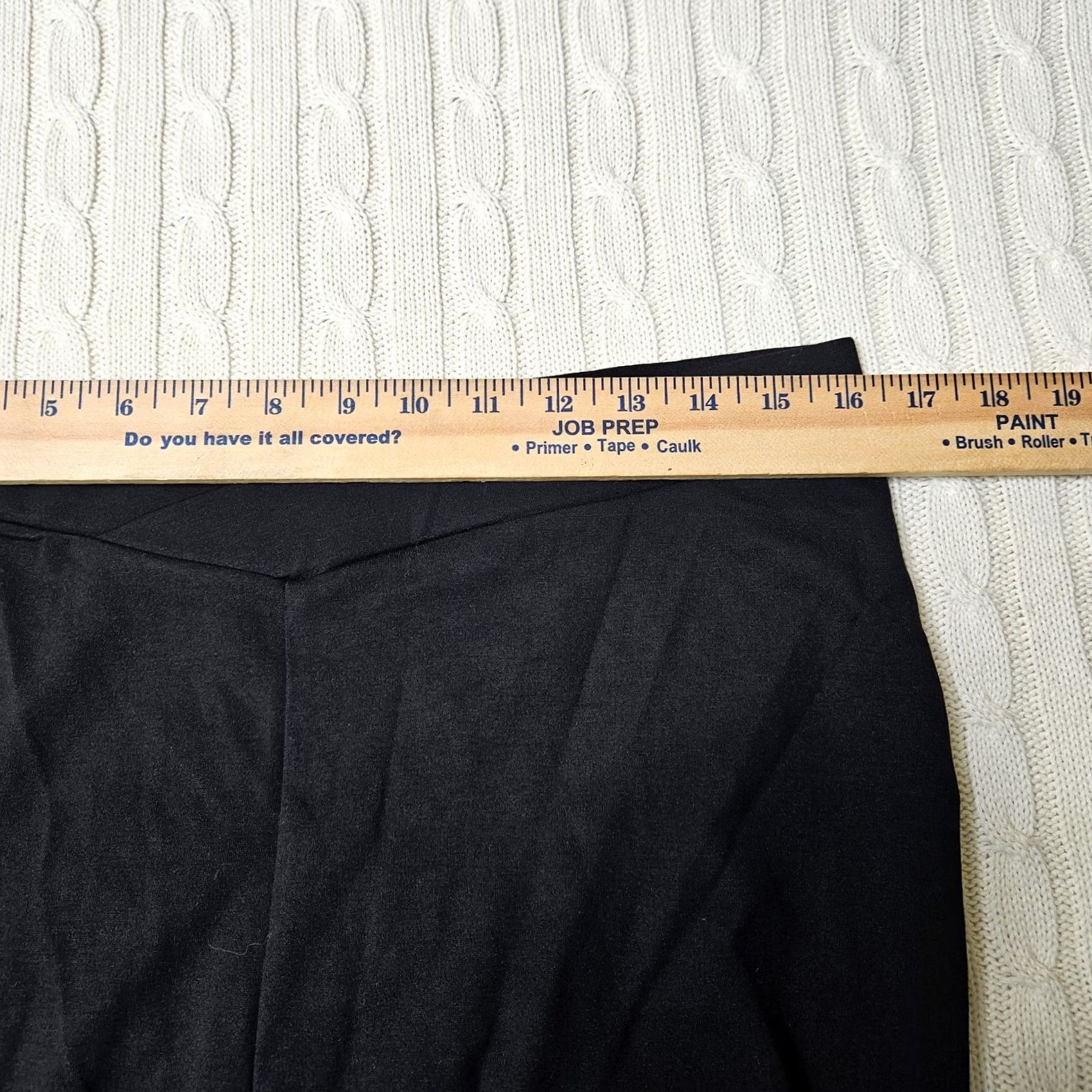 Cotton On Cotton On Women's black knit Curve V Front Pull On pant Size 12 NEW Size 34" / US 12 / IT 48 - 6 Thumbnail