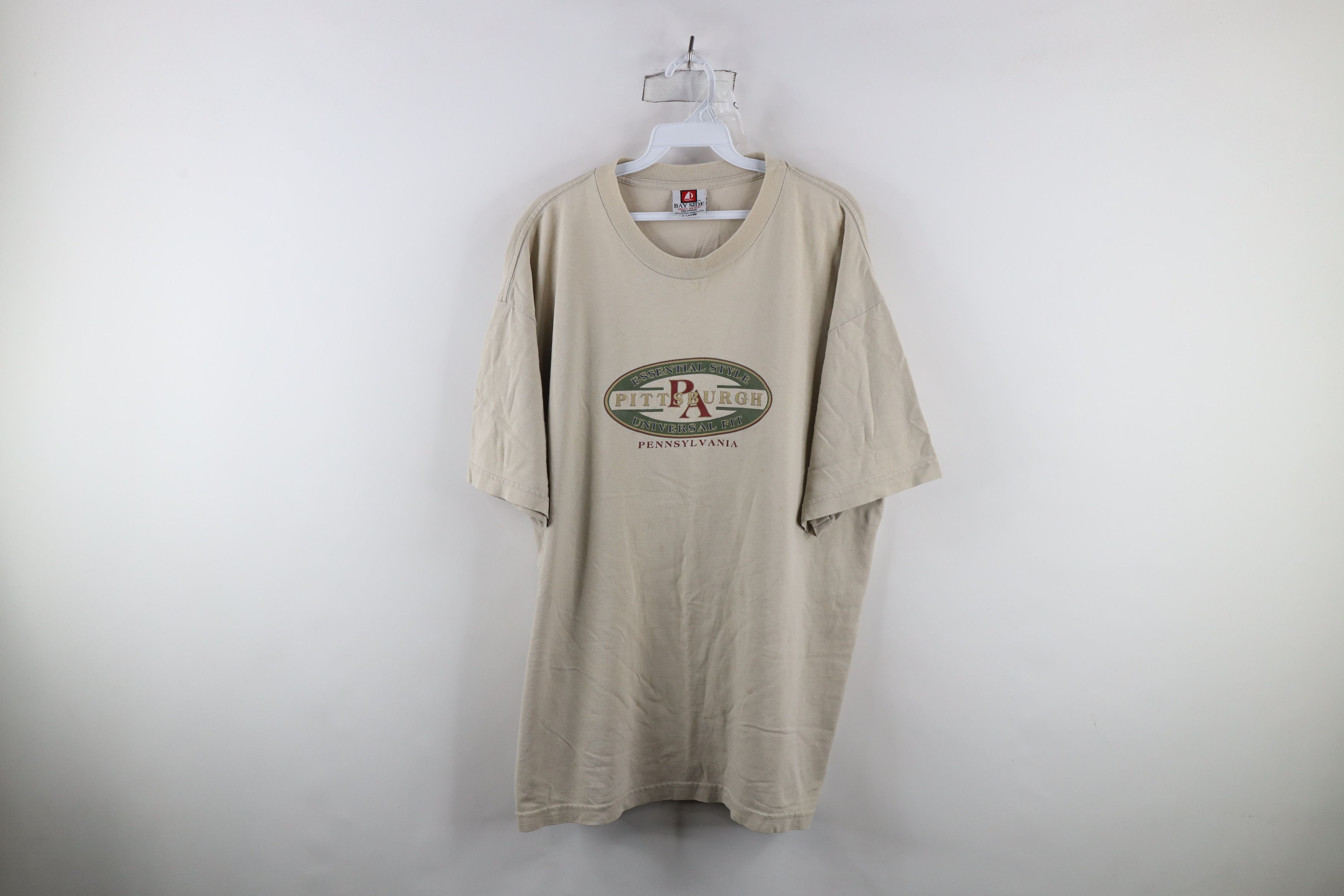 Vintage Vintage 90s Streetwear Out Pittsburgh T-Shirt Beige USA Size US XL / EU 56 / 4 - 1 Thumbnail