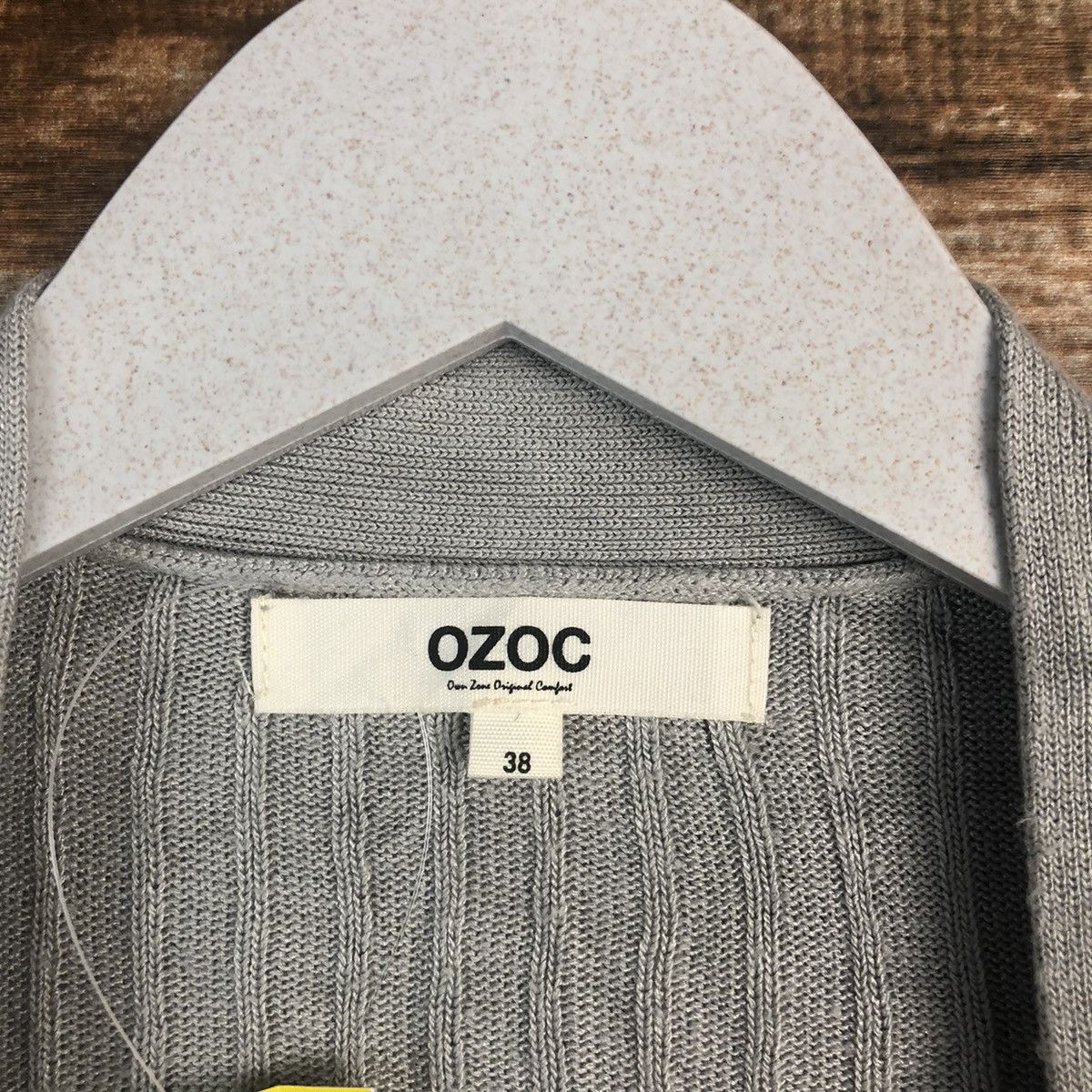 Japanese Brand Ozoc Grey Cardigan Knitwear #A1287 Size M / US 6-8 / IT 42-44 - 7 Thumbnail