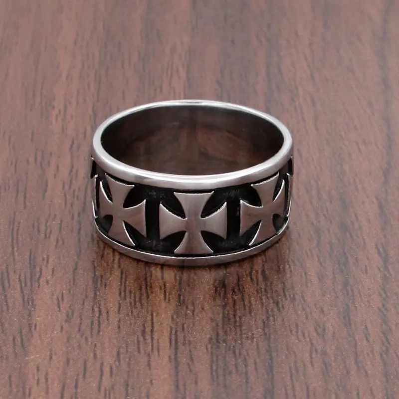 Jewelry × Vintage Gothic German Army Iron Cross Ring Size ONE SIZE - 2 Thumbnail
