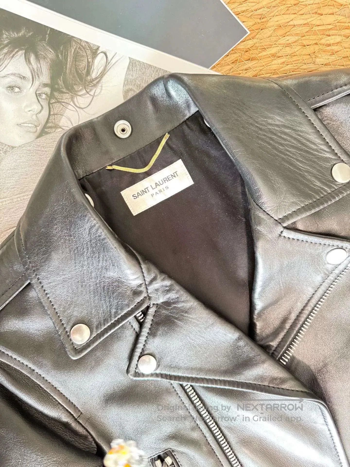 Yves Saint Laurent YSL Classic Black Biker Leather Jacket. Size S / US 4 / IT 40 - 3 Thumbnail