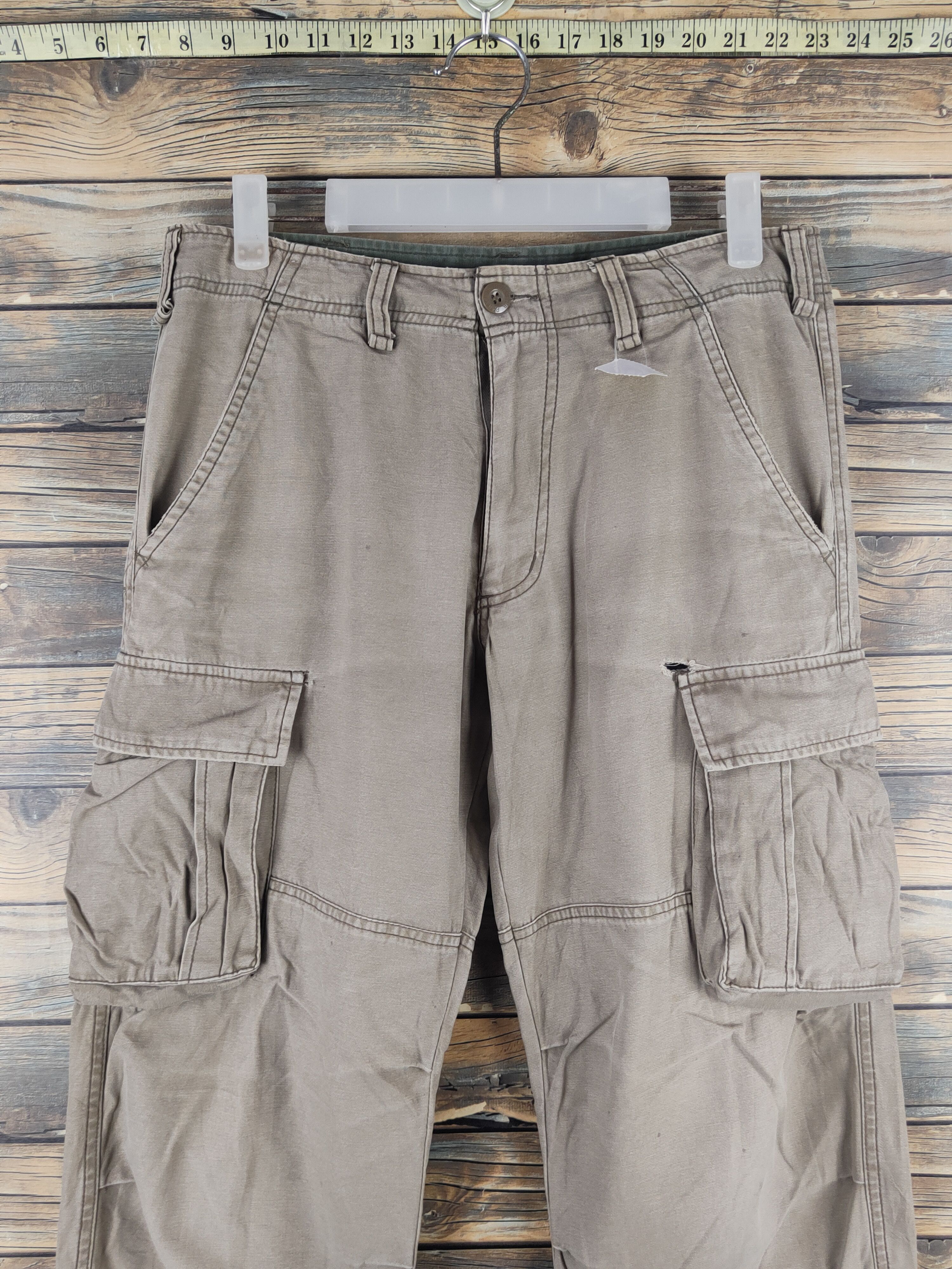 Japanese Brand Japanese Brand Beige Multipocket Cargo Pants #46-282T Size US 30 / EU 46 - 2 Thumbnail