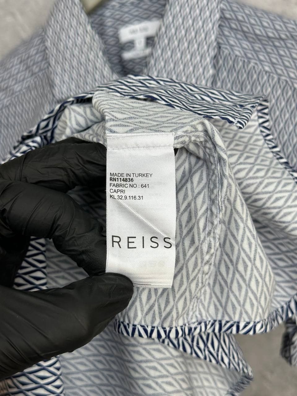 Reiss Reiss Capri Button Up Shirt Geometric Pattern SS Slim Fit Size US L / EU 52-54 / 3 - 10 Thumbnail