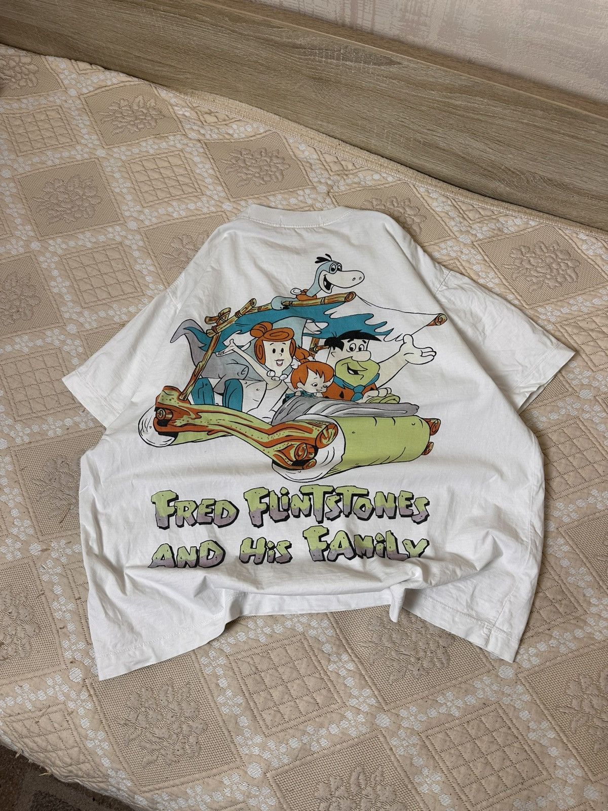 Cartoon Network 🔥 The Flintstones Family Cartoon Vintage Oversized T-Shirt Size US S / EU 44-46 / 1 - 5 Thumbnail