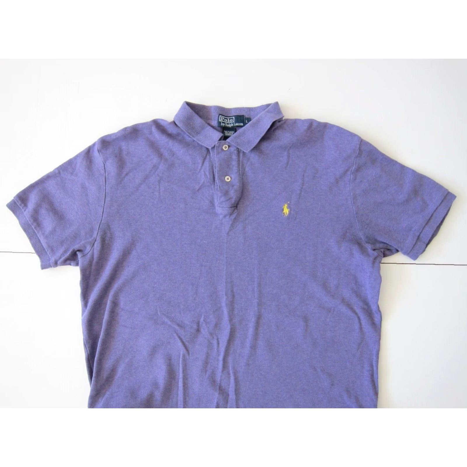 Polo Ralph Lauren Ralph Lauren Polo Shirt Men Large Purple Short Sleeve 100% Cotton Collared Polo Shirt Mens Large Purple Short Sleeve Polo Shirt Size US L / EU 52-54 / 3 - 5 Thumbnail