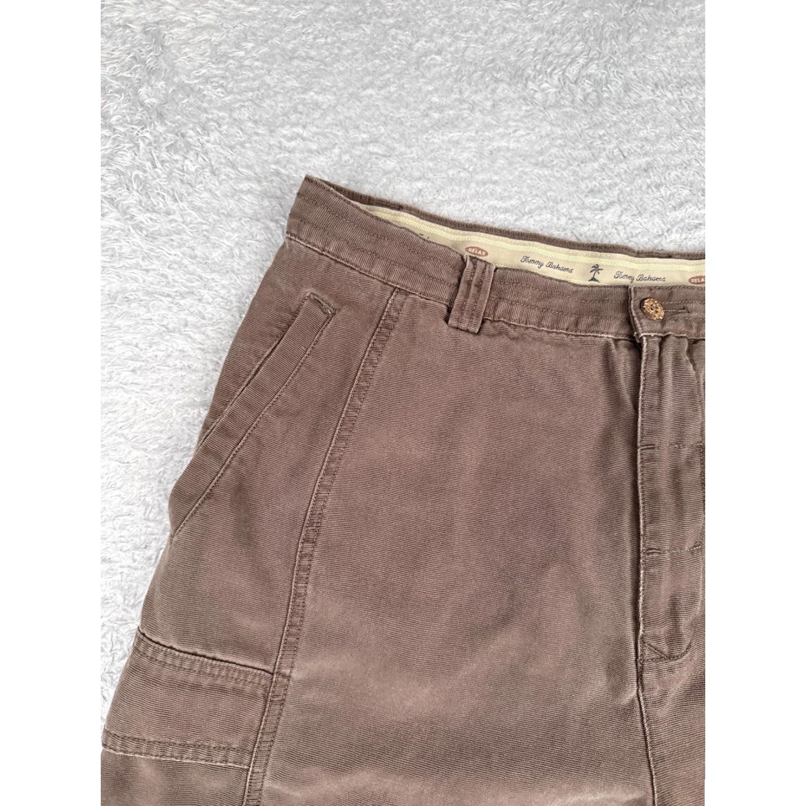 Tommy Bahama Tommy Bahama Shorts Mens 36 Brown Cargo Pockets Chino Tencel Cotton Casual Soft Size US 36 / EU 52 - 4 Thumbnail