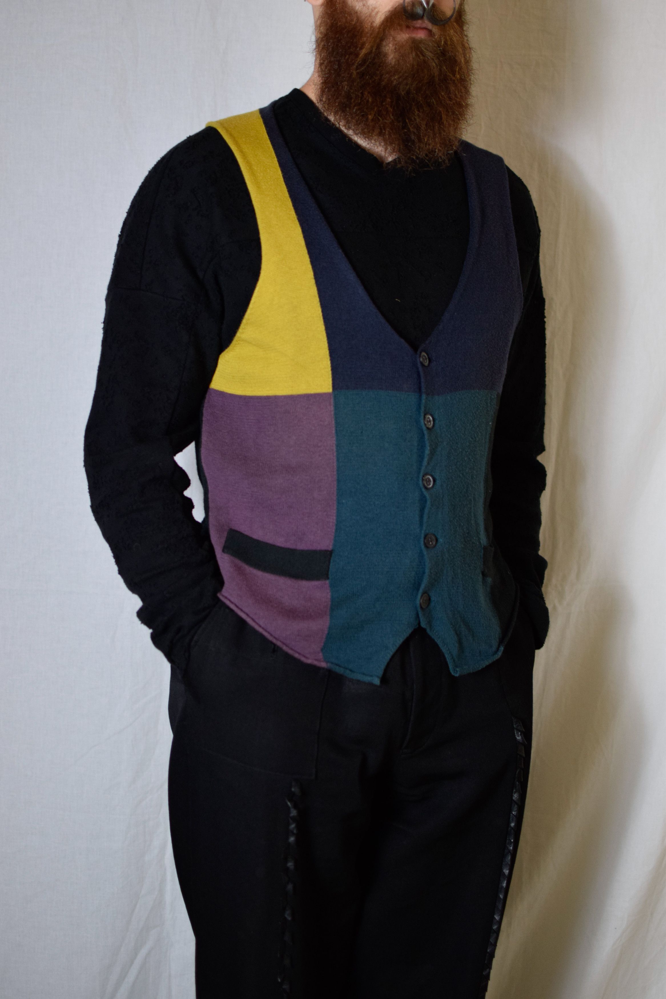 Yohji Yamamoto YYPH SS11 Patchwork Vest - HO-K08-083 Size US M / EU 48-50 / 2 - 1 Thumbnail