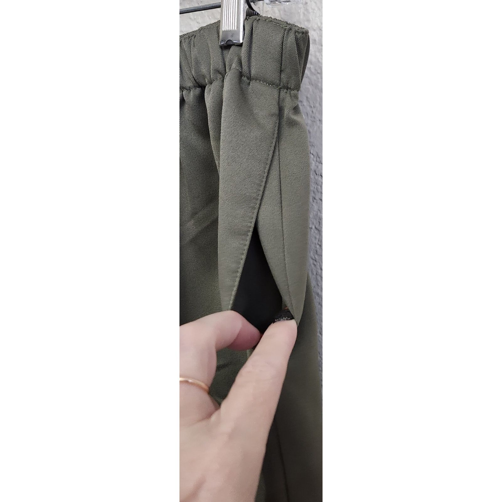 Other Leslie Fay Haberdashery Olive Green Pull On Dress Pants 14 Size 36" / US 14 / IT 50 - 2 Thumbnail