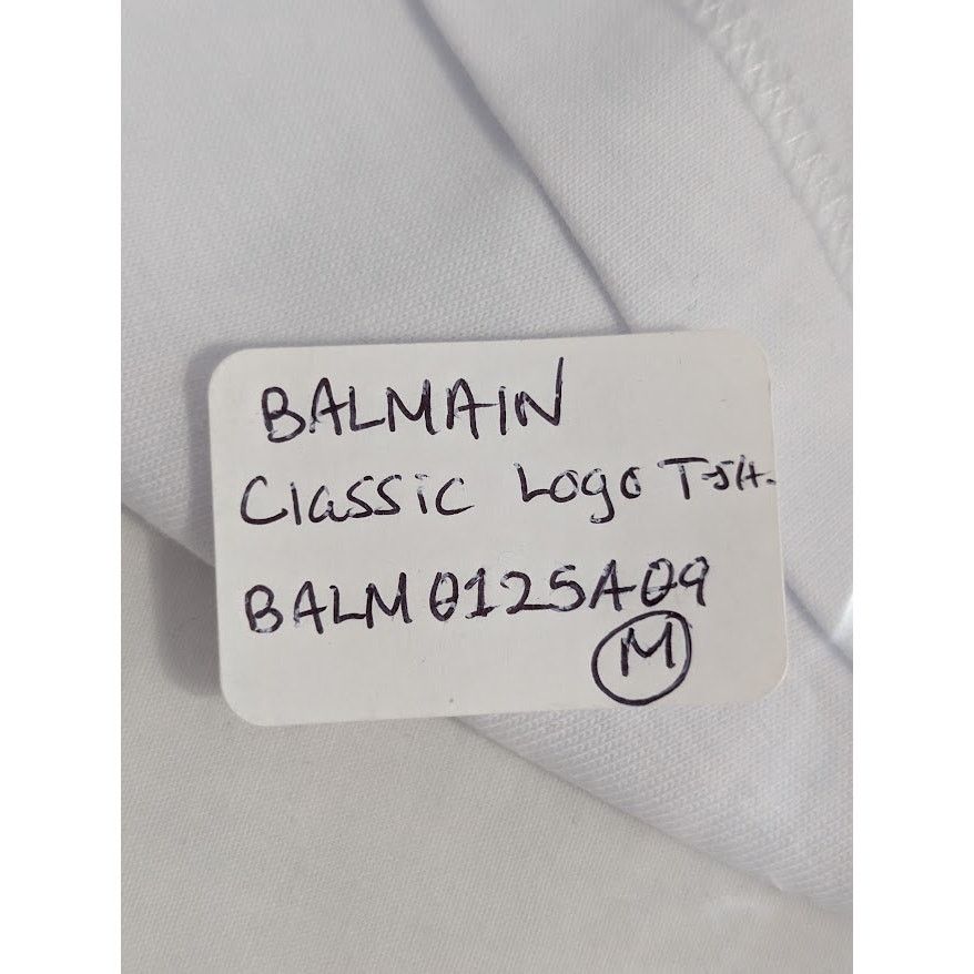 Balmain o1rshd1 Classic Logo T-Shirt in White Size US M / EU 48-50 / 2 - 16 Thumbnail