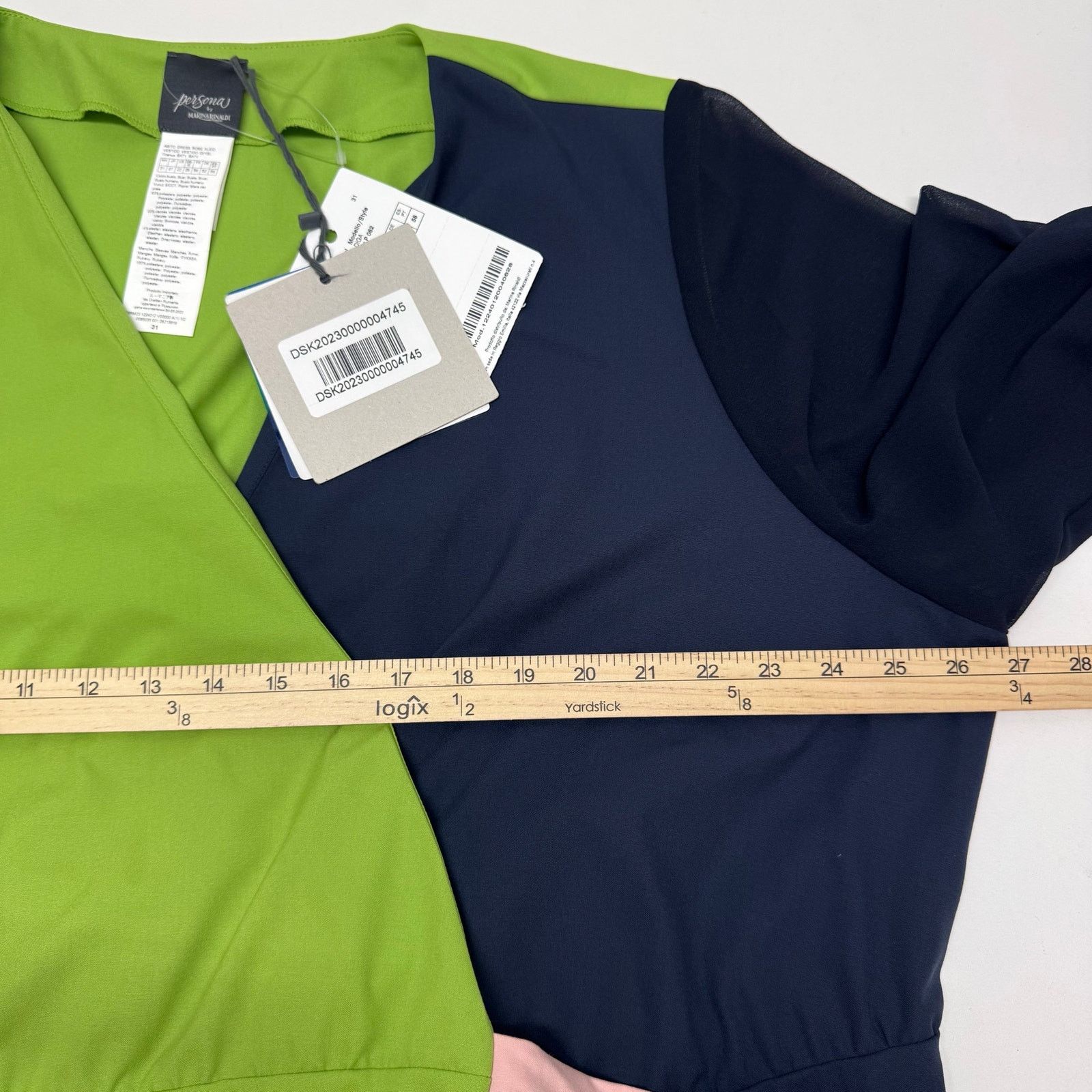 Marina Rinaldi Marina Rinaldi Mixed Media Colorblock Wrap Dress US 22 Size 3XL / US 20-22 - 6 Thumbnail