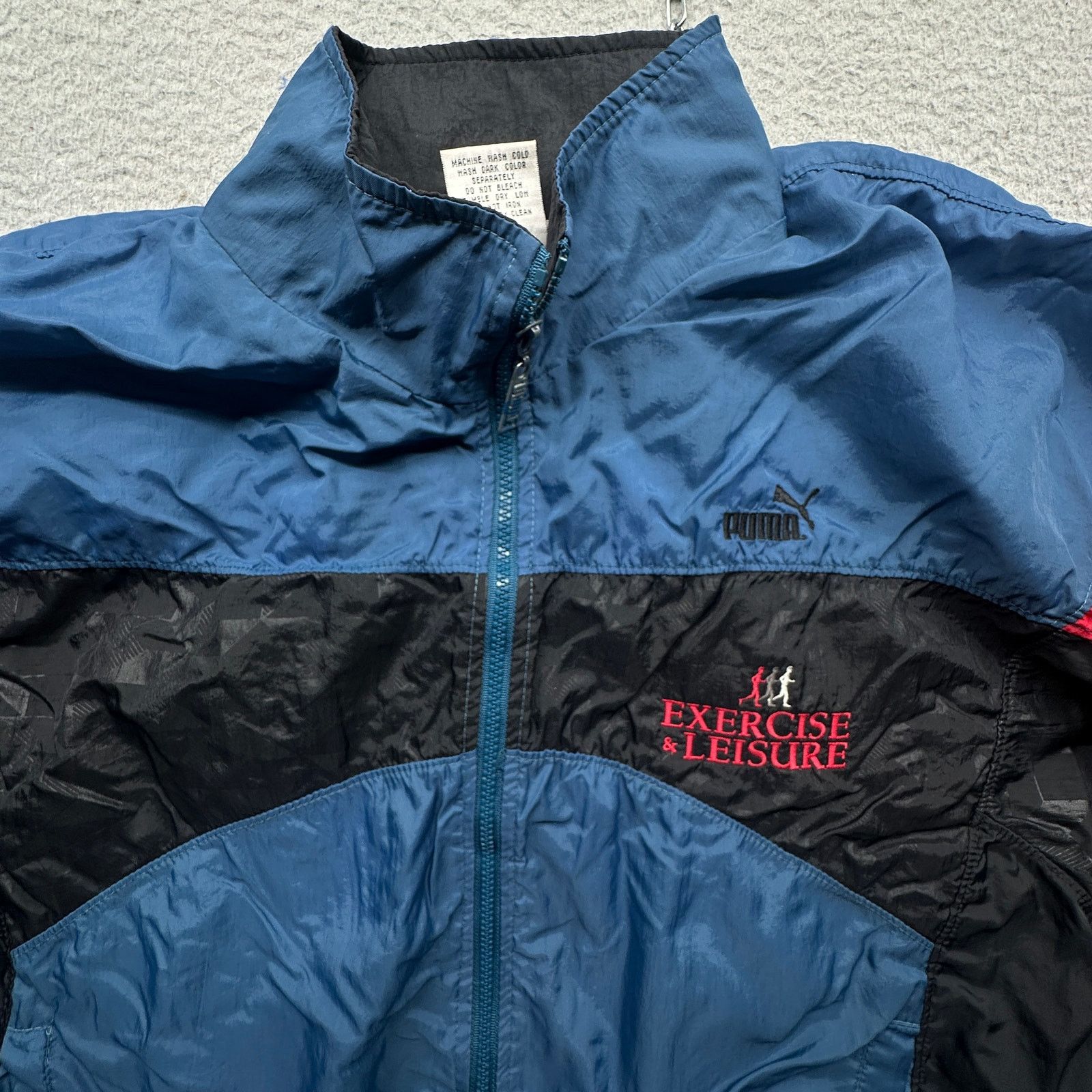 Puma VTG 90s Puma Windbreaker Jacket Men Medium Blue Lined Size US M / EU 48-50 / 2 - 10 Thumbnail