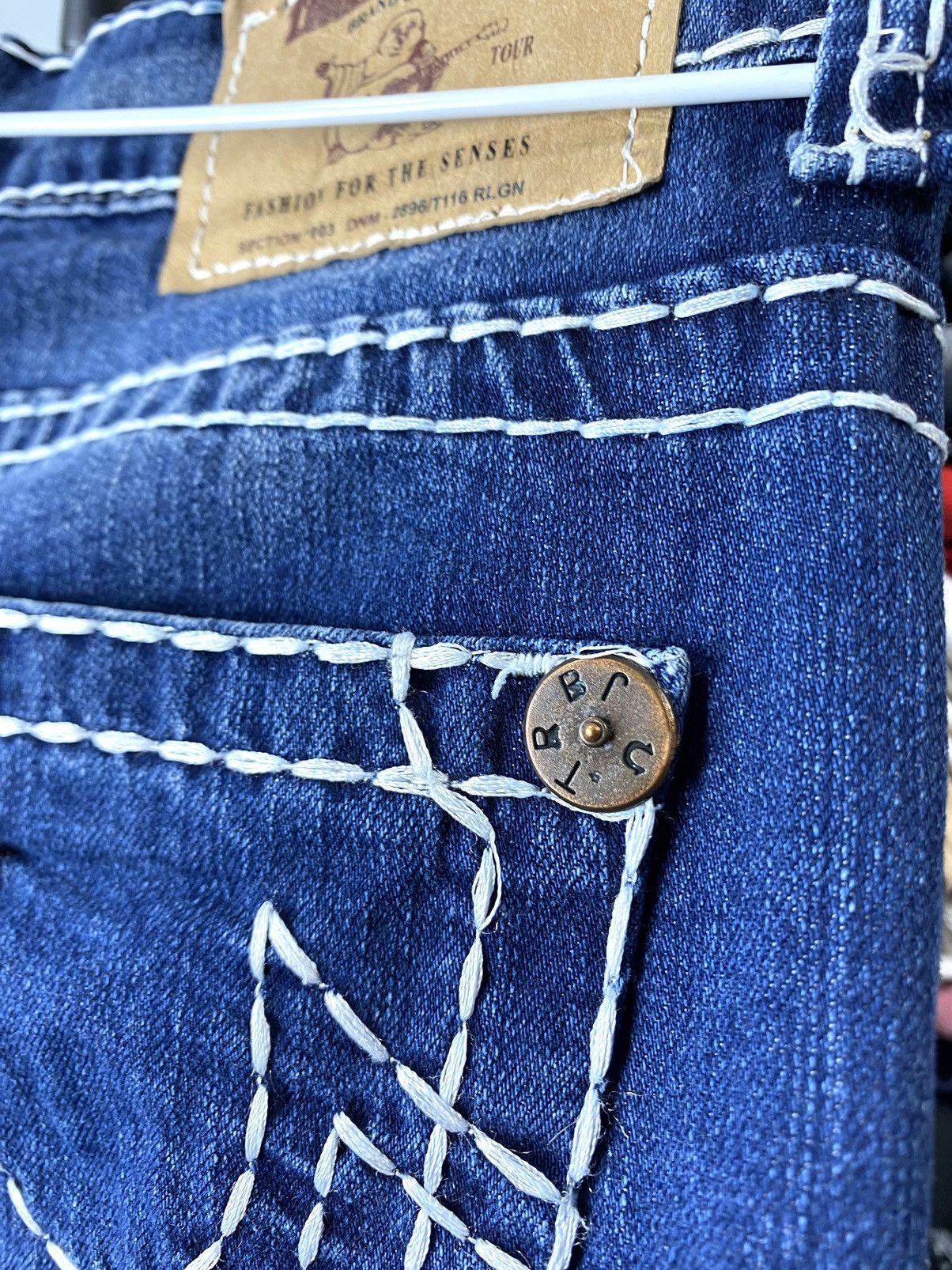 Other 90’s Vintage True Religion Made In USA Blue Denim Pants Size 28" / US 6 / IT 42 - 13 Thumbnail