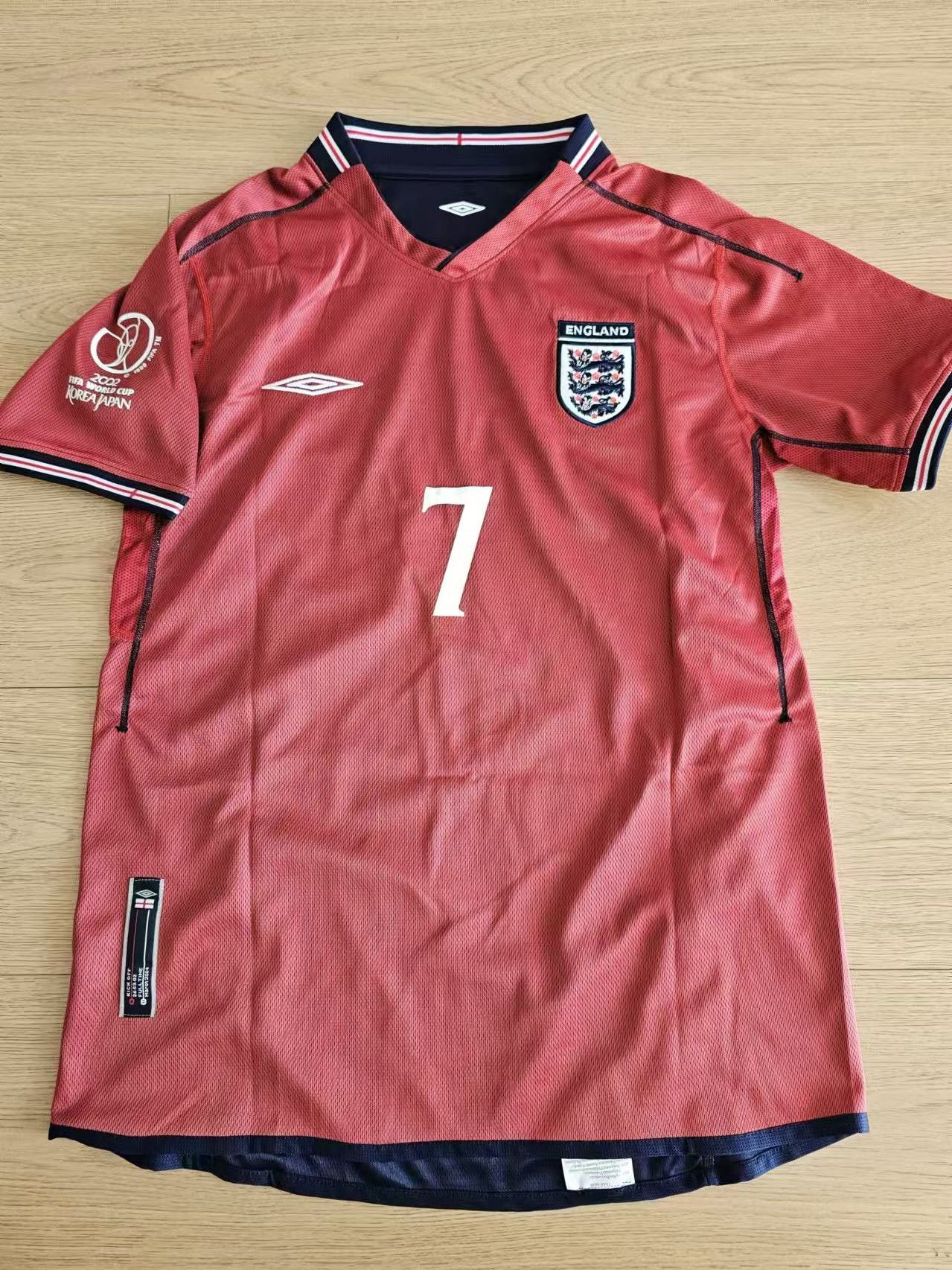 Other 2002 World Cup England #7 David Beckham Jersey Size US L / EU 52-54 / 3 - 1 Thumbnail