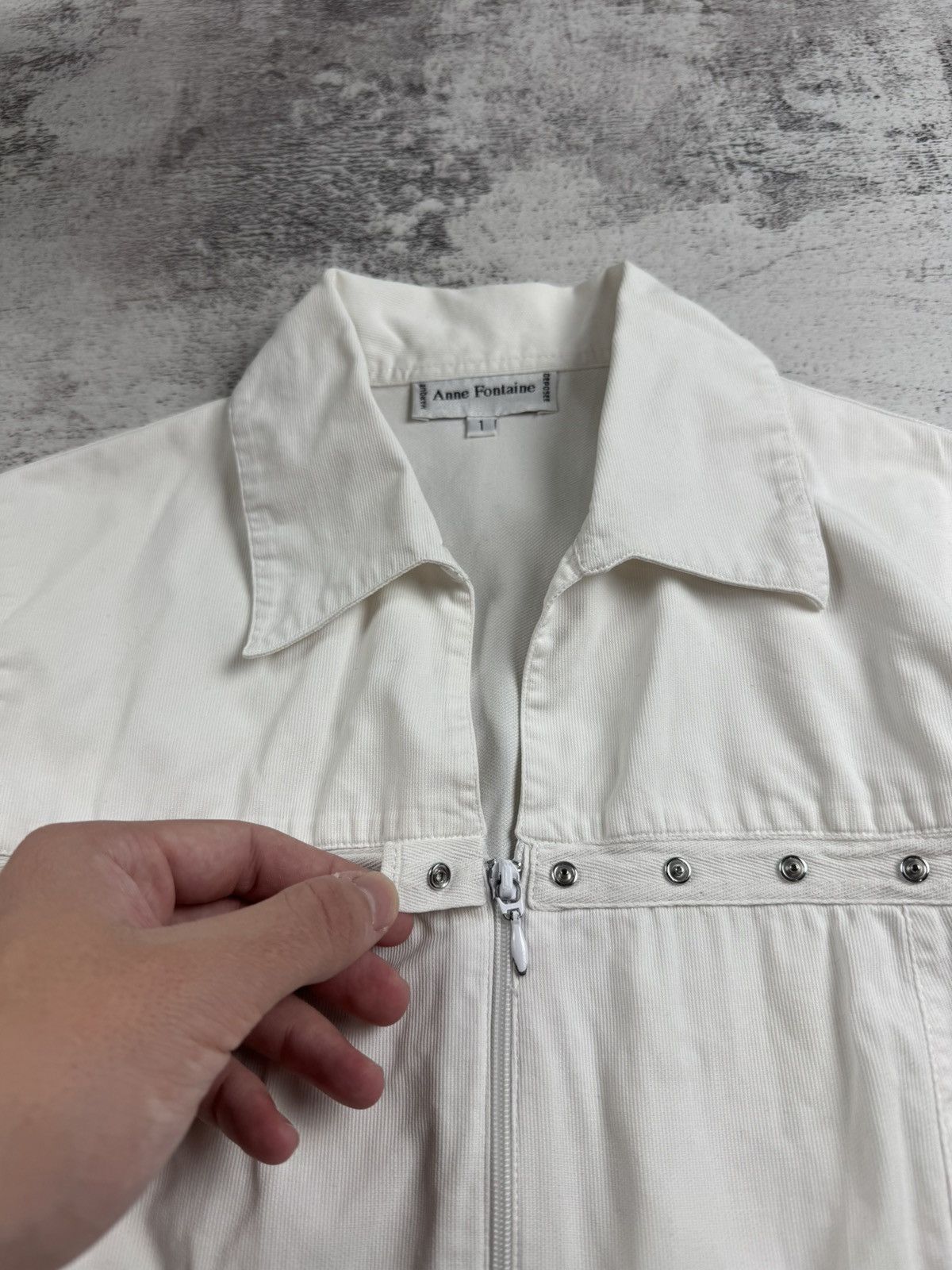 ANNE FONTAINE Anne Fontaine 1 Size Vintage Designer Women’s White Blazer Coat Shirt Jacket Size S / US 4 / IT 40 - 8 Thumbnail