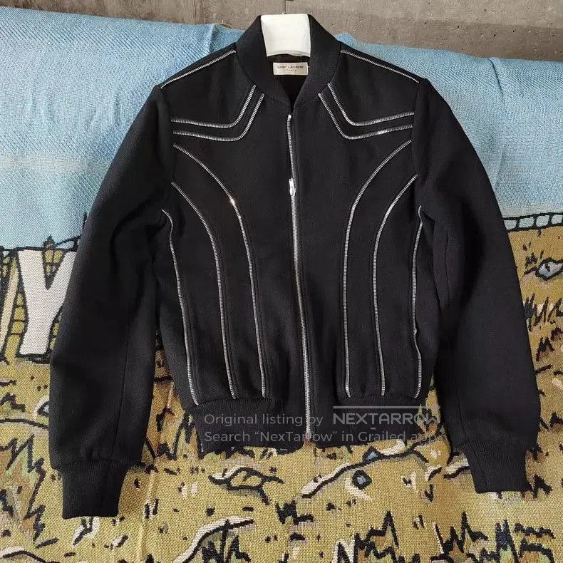 Saint Laurent Paris Saint Laurent Black Wool Blend Jacket. Size US L / EU 52-54 / 3 - 1 Thumbnail