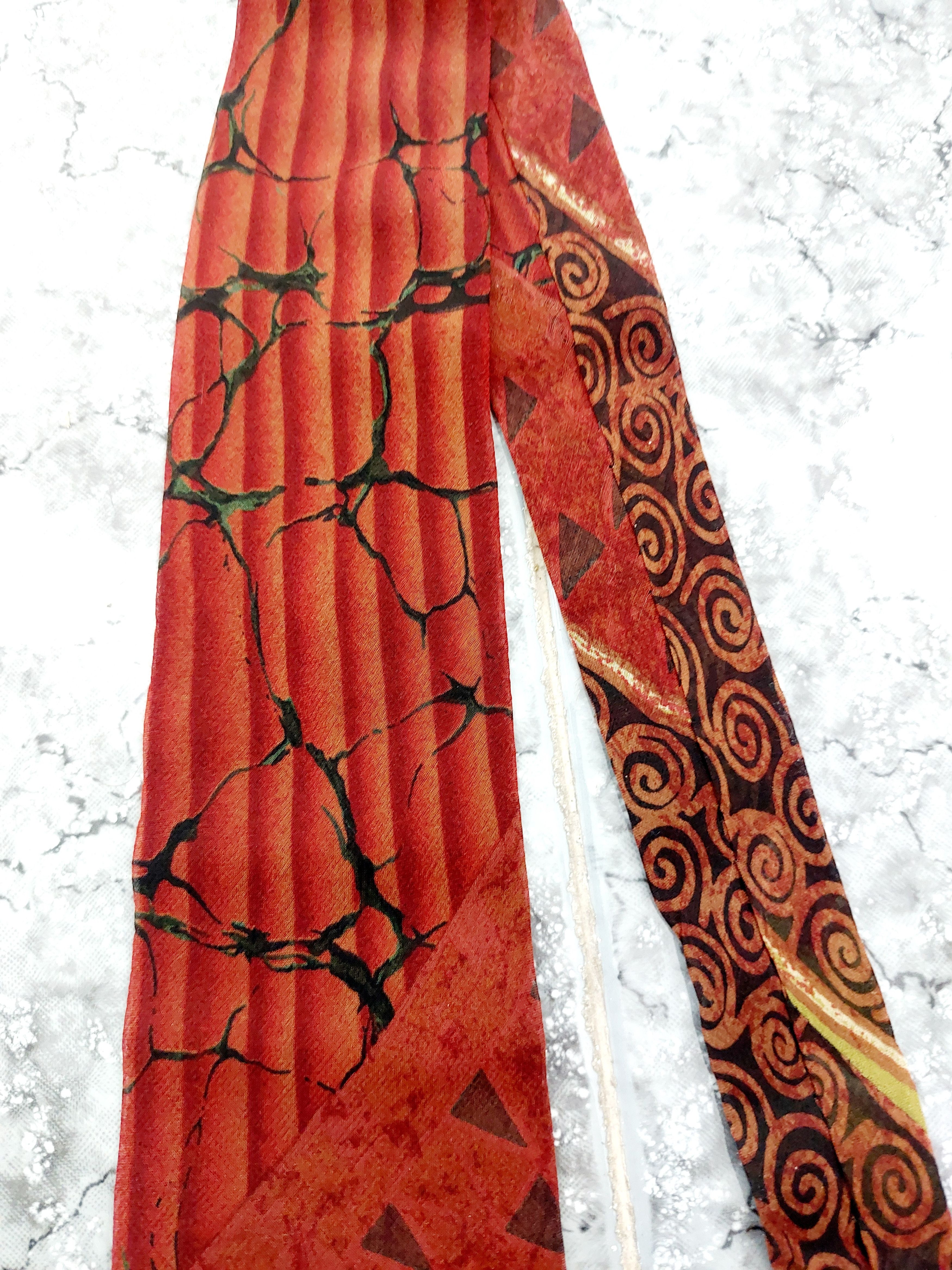 Jean Paul Gaultier ean Paul Gaultier Printed Silk Tie Art Spiral Necktie Tie Size ONE SIZE - 5 Thumbnail