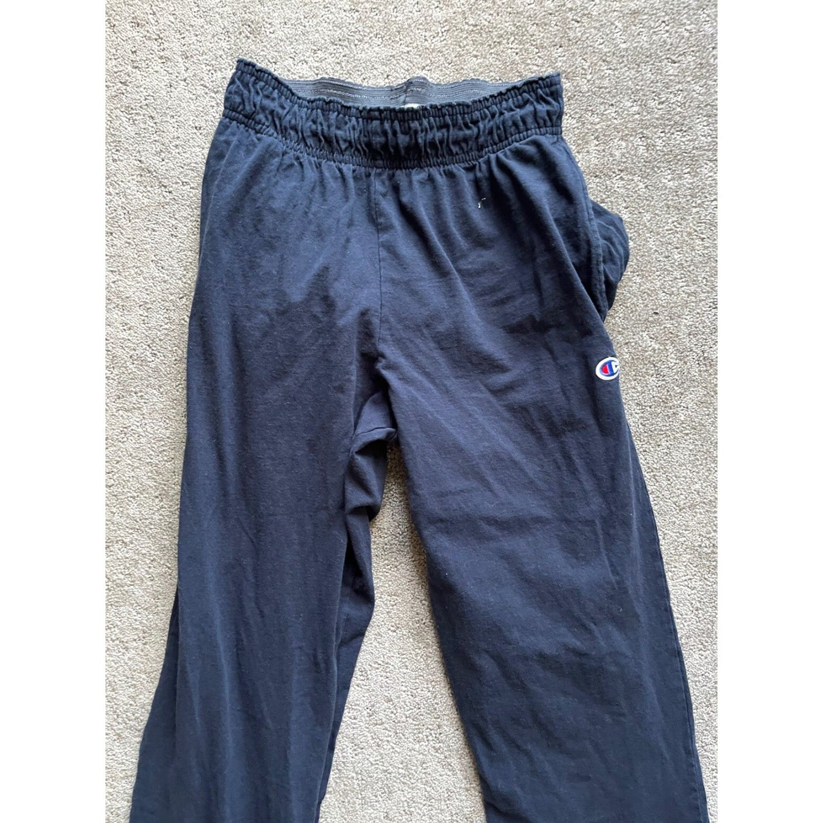 Champion Champion Sweatpants Men’s Small Authentic Logo Pocket Blue Cotton Straight Leg Relaxed Pants Shoes? Size US 29 - 2 Thumbnail