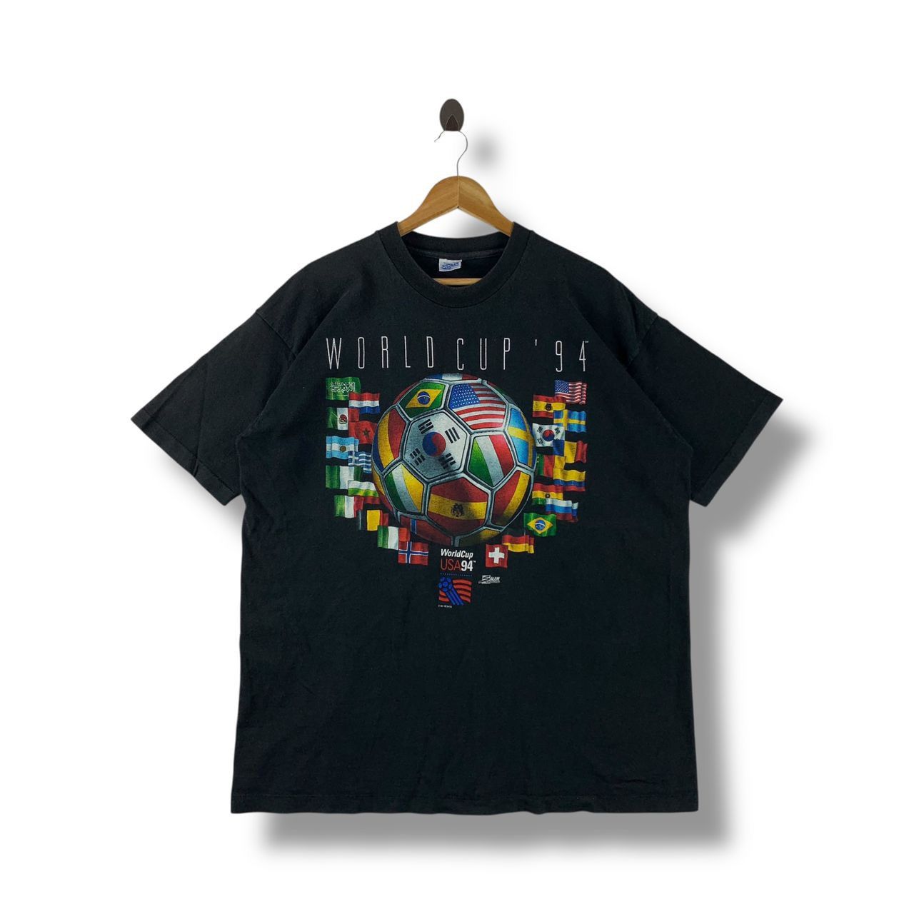 Vintage Vintage 90s WORLD CUP USA 94 big printed tee Size US XL / EU 56 / 4 - 1 Thumbnail