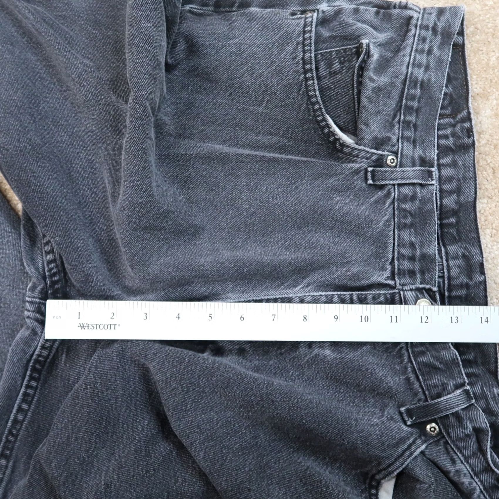 Wrangler Wrangler Relaxed Straight Jeans Men’s 38x30 Black Denim Pants Size US 38 / EU 54 - 7 Thumbnail