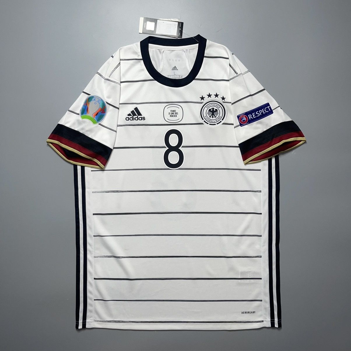Adidas GERMANY ADIDAS 2020 EURO FOOTBALL HOME JERSEY #8 KROOS Size US L / EU 52-54 / 3 - 2 Thumbnail
