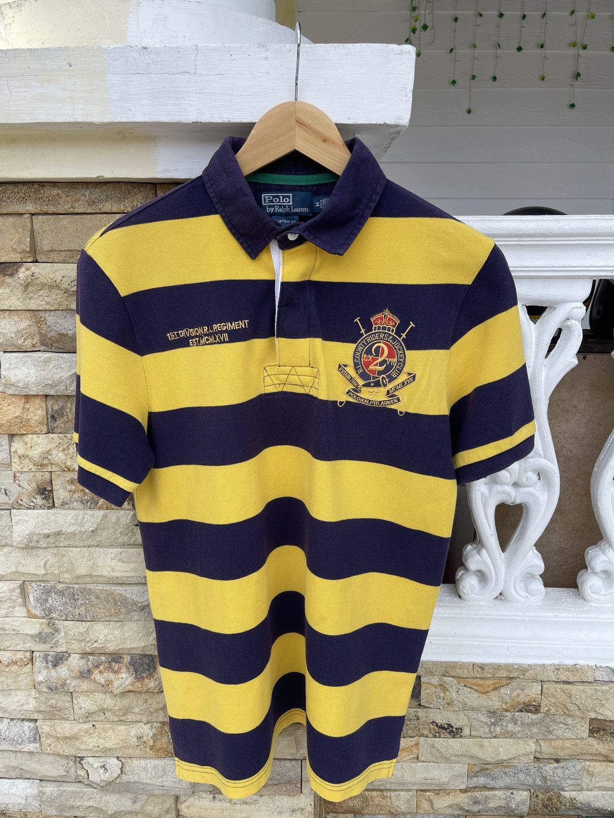 OVER THE STRiPES Rare🔥Vintage POLO RALPH LAUREN RUGBY T Shirt Size US M / EU 48-50 / 2 - 1 Thumbnail