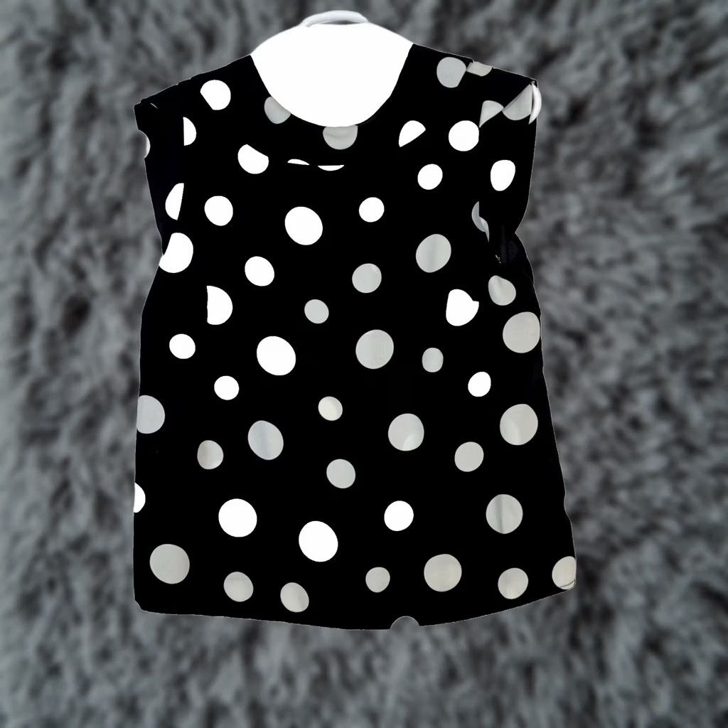 Vintage VINTAGE Blouse Top Women 36 Chest Black White Polka Dot Cap Sleeve Collared W311 Size XS / US 0-2 / IT 36-38 - 1 Thumbnail