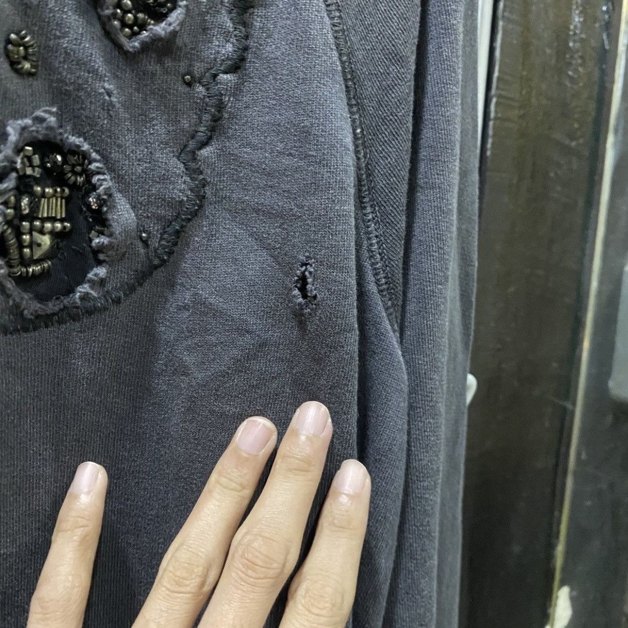 Diesel Diesel "Dress and Impress" Distressed Bijou Sweatshirt Dress Size L / US 10 / IT 46 - 9 Thumbnail