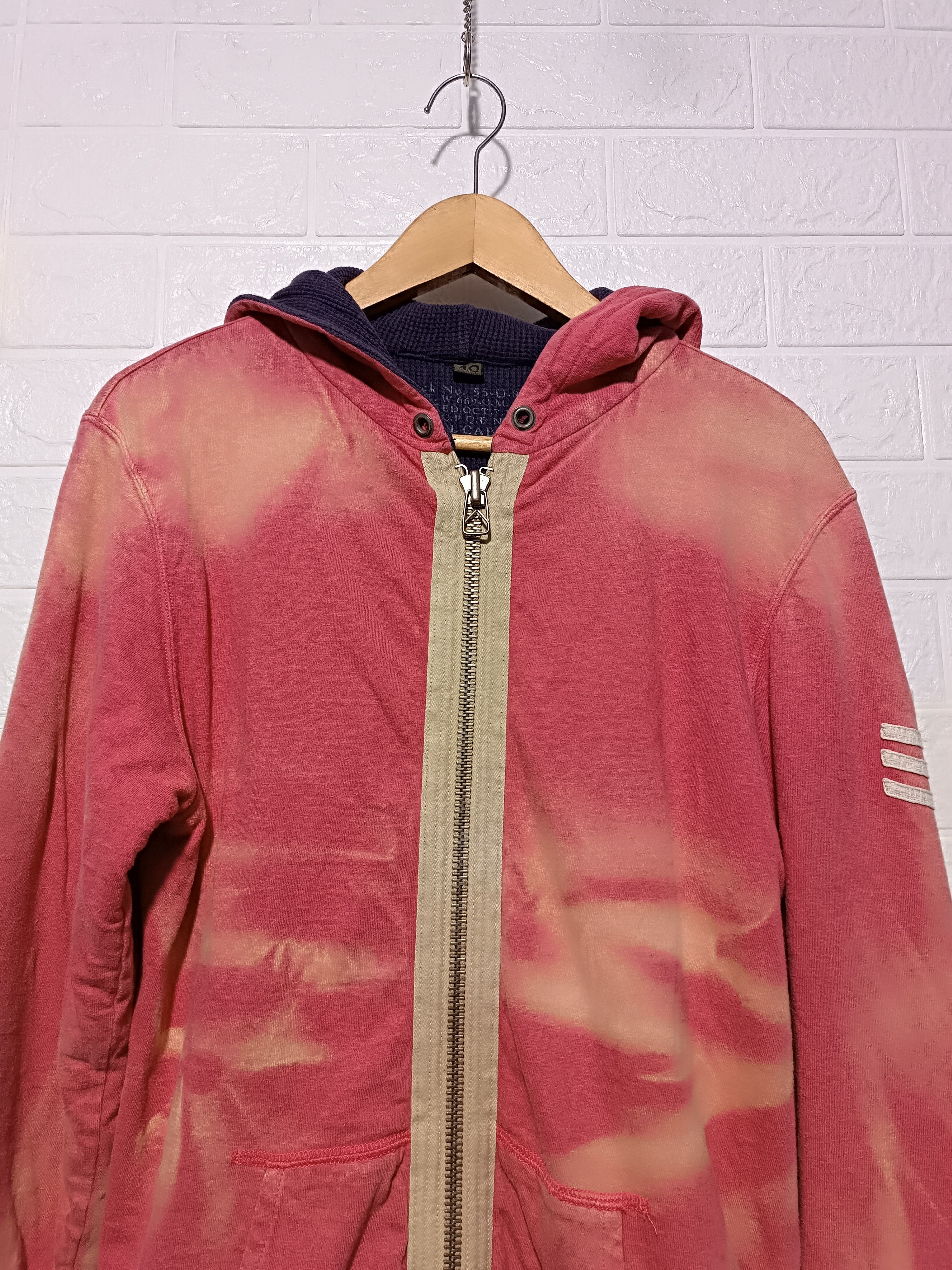 Nigel Cabourn Sun Fade Thermal Lined Reversible Zip-Up Hoodie Size US M / EU 48-50 / 2 - 3 Thumbnail