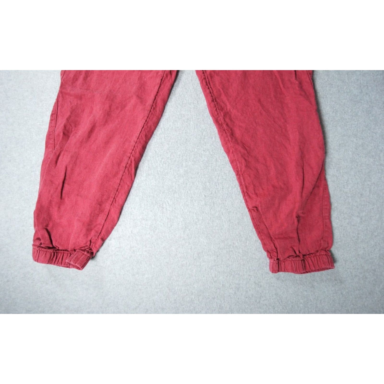 Athleta Athleta Pants Womens 6 Red Jogger Linen Drawstring Casual Lounge Ladies Size 28" / US 6 / IT 42 - 3 Thumbnail