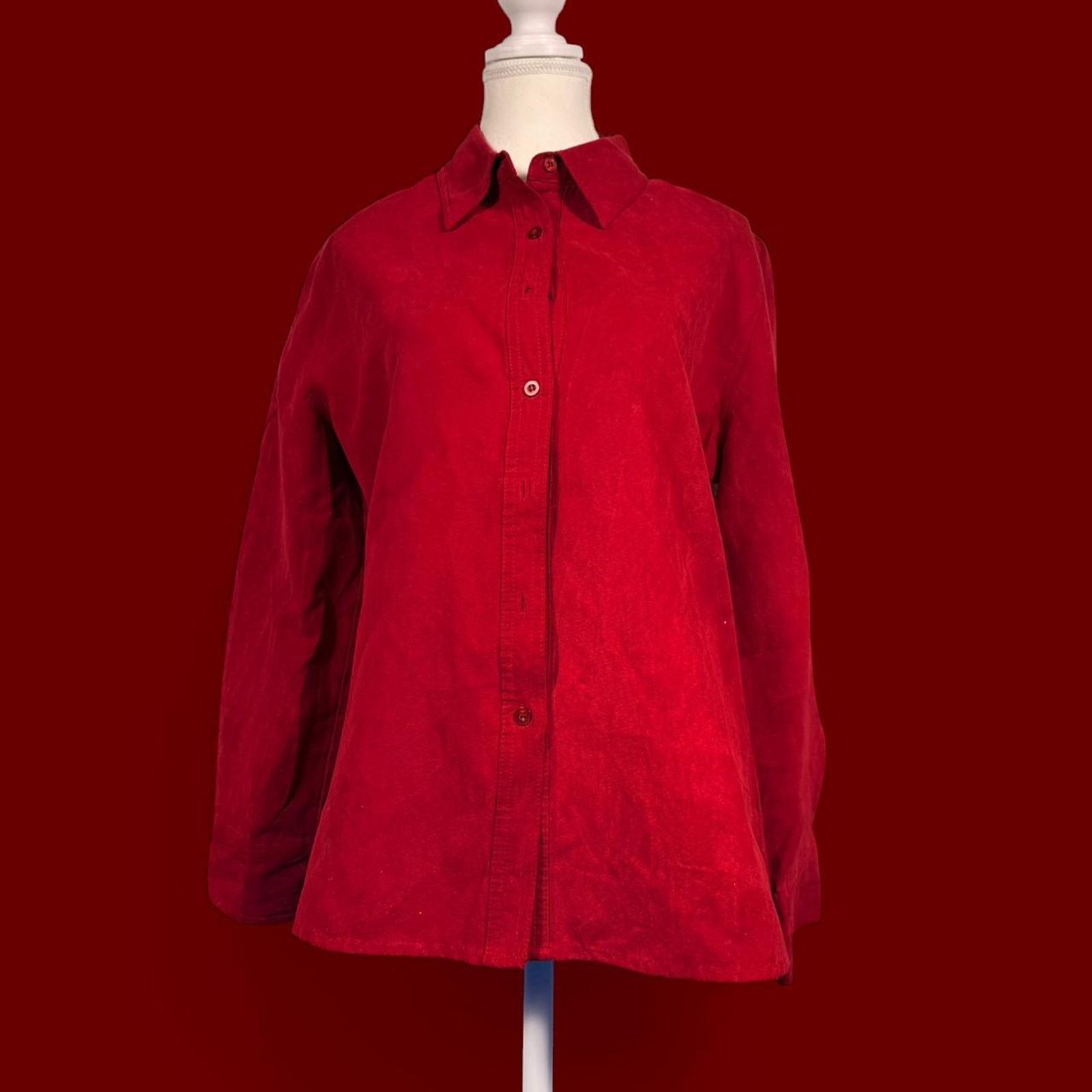 Other Red swede button up shirt Size L / US 10 / IT 46 - 1 Thumbnail