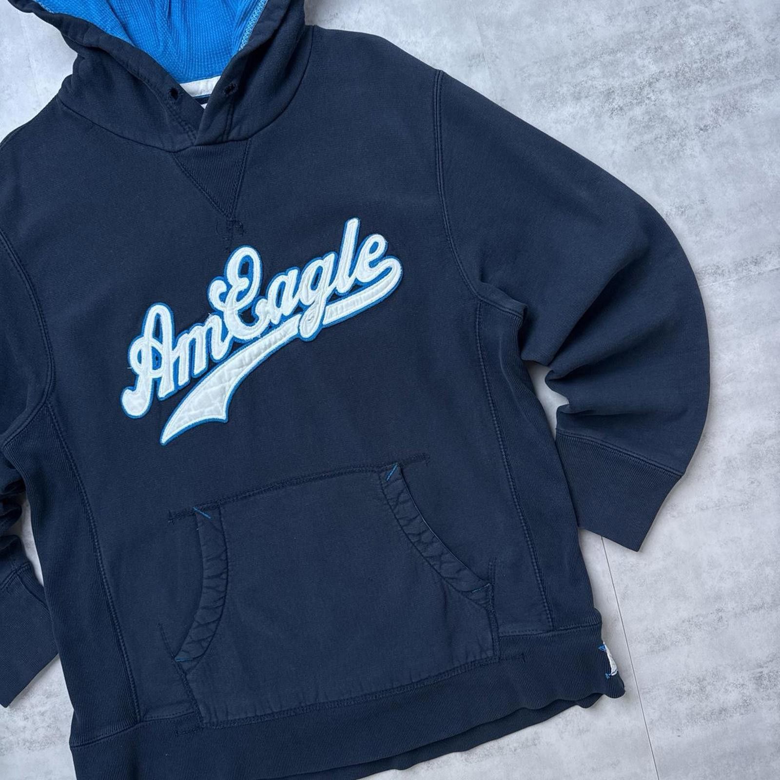 American Eagle Outfitters Y2K American Eagle 00s Blue Hoodie Jacket Size US L / EU 52-54 / 3 - 6 Thumbnail