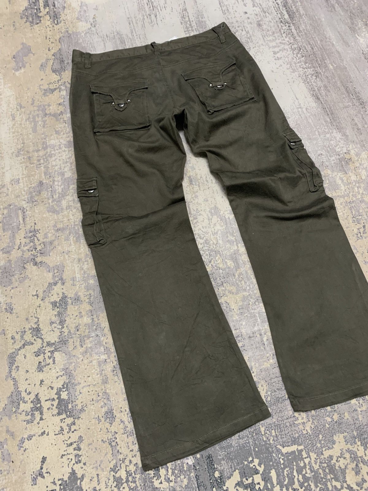 If Six Was Nine Semantic Design Cyber Y2K Bondage Flare Cargo Pants Size US 32 / EU 48 - 11 Thumbnail