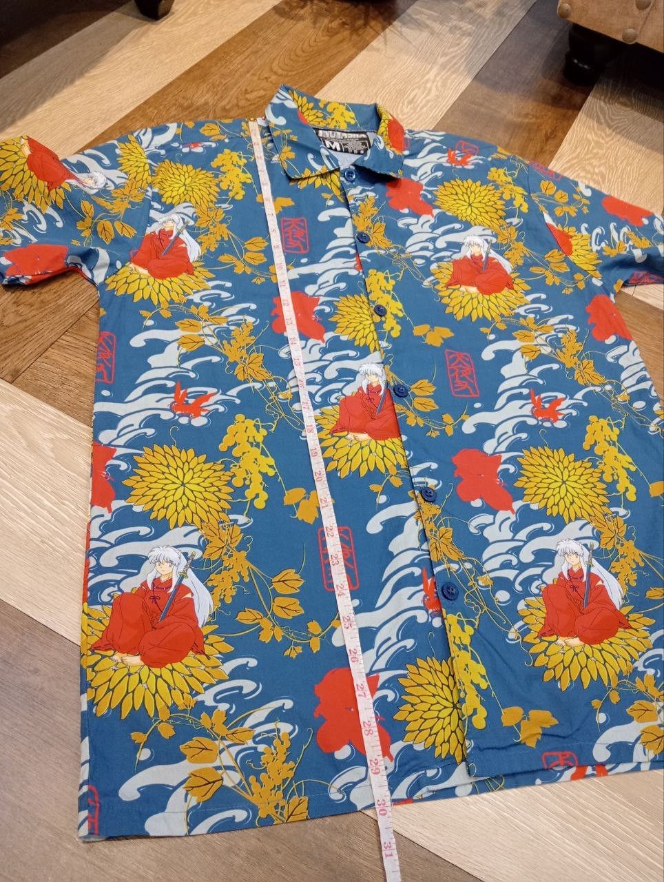 Japanese Brand INUYASHA OVERPRINT BUTTON UP COTTON SHIRT Size US M / EU 48-50 / 2 - 10 Thumbnail