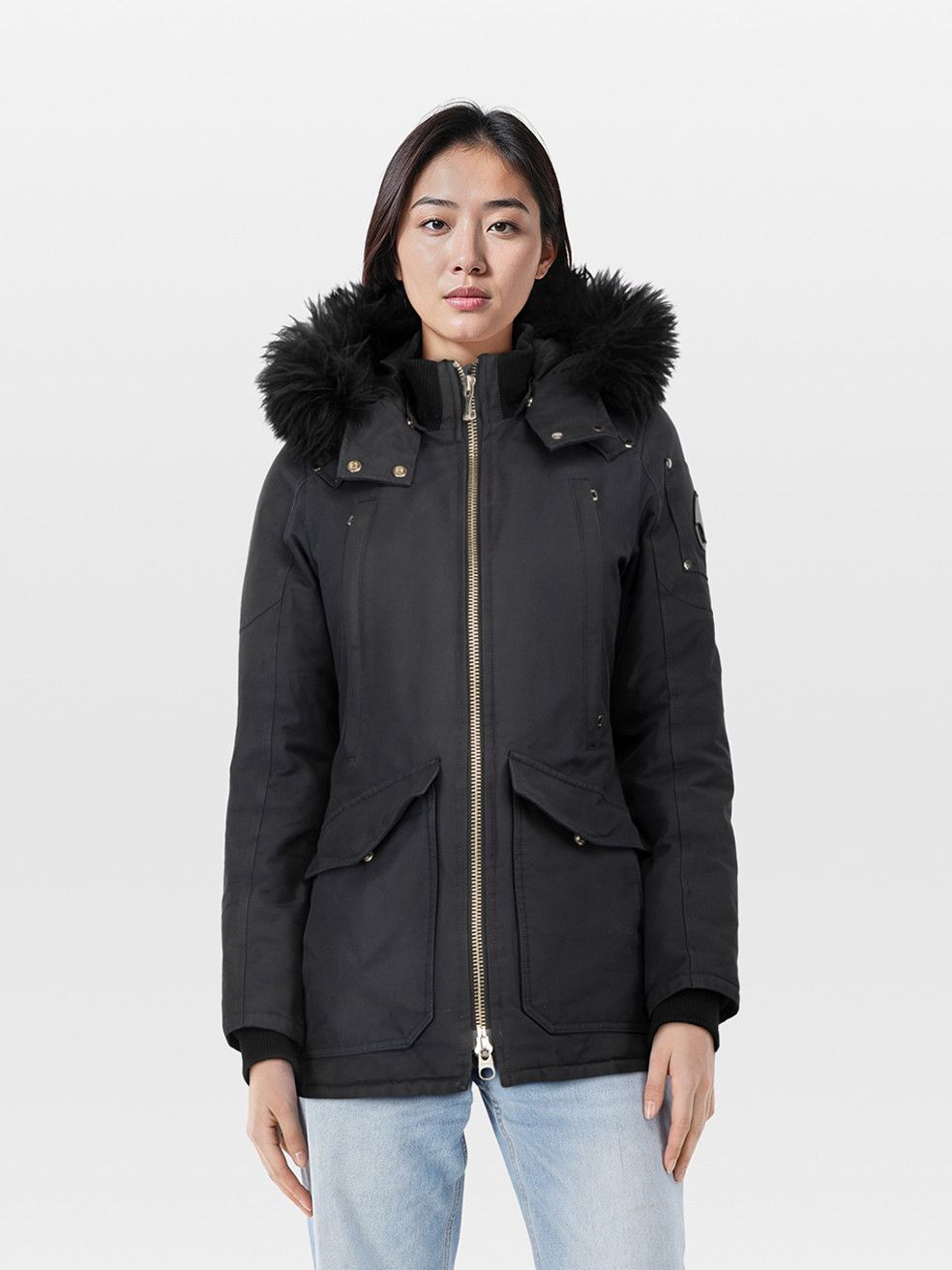 Navy Hooded Down Coat