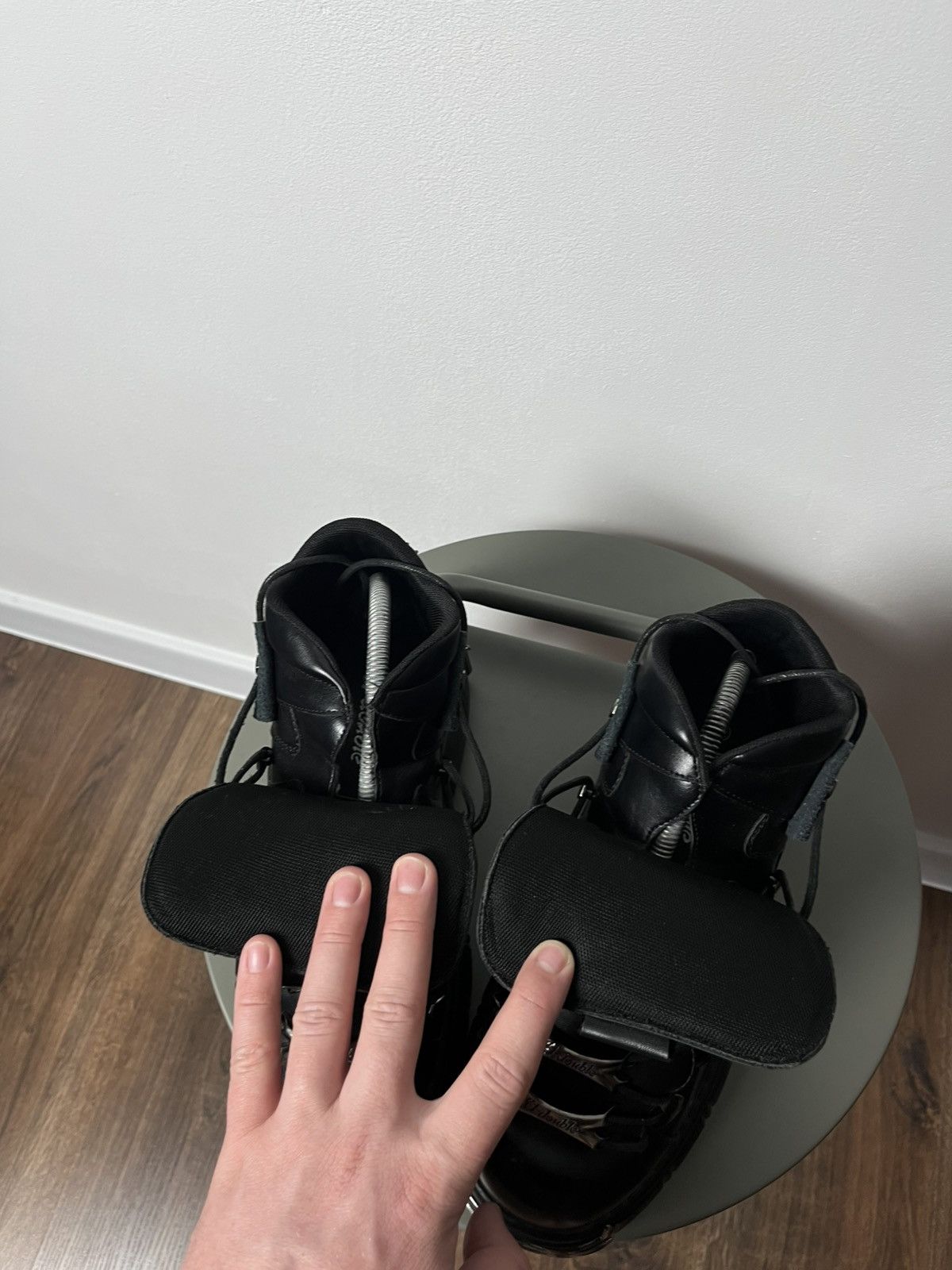 Japanese Brand Black Punk Platform Shoes Boots with Chains Buckles Y2K Vibe Size US 9 / EU 42 - 12 Thumbnail