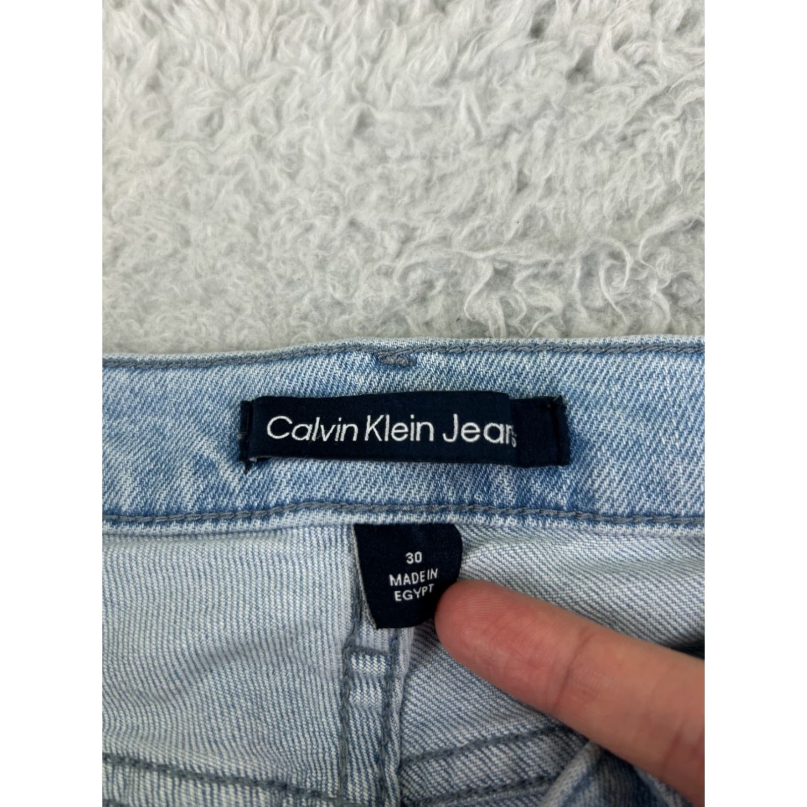Calvin Klein Calvin Klein Jeans Women Blue Denim Straight Mid Rise 30 Jeans Pants 5-Pocket Regular Stretch Light Wash Vintage No Size 30" / US 8 / IT 44 - 6 Thumbnail