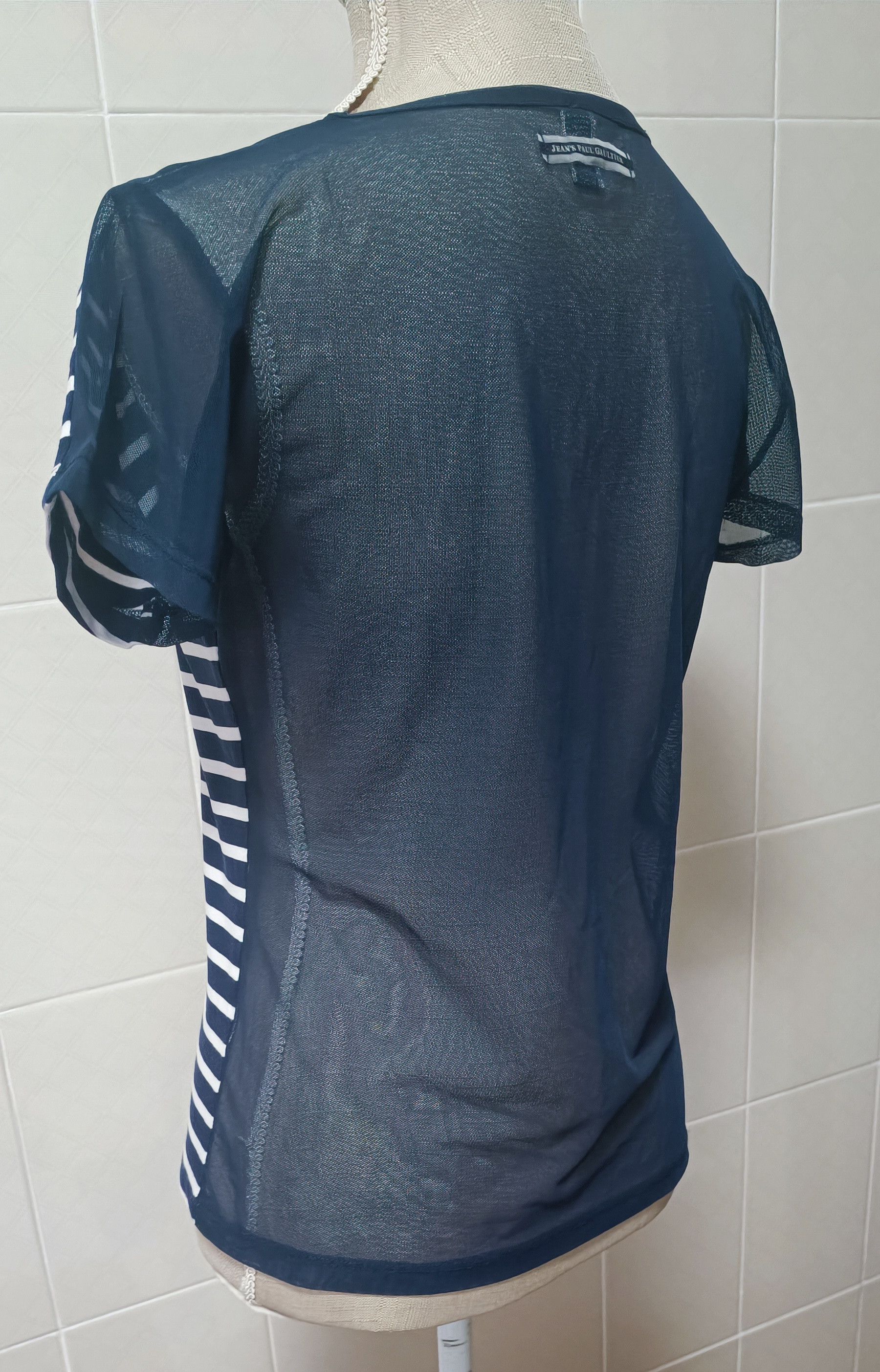 Jean Paul Gaultier Stripes Bi-material T-shirt Size M / US 6-8 / IT 42-44 - 16 Thumbnail