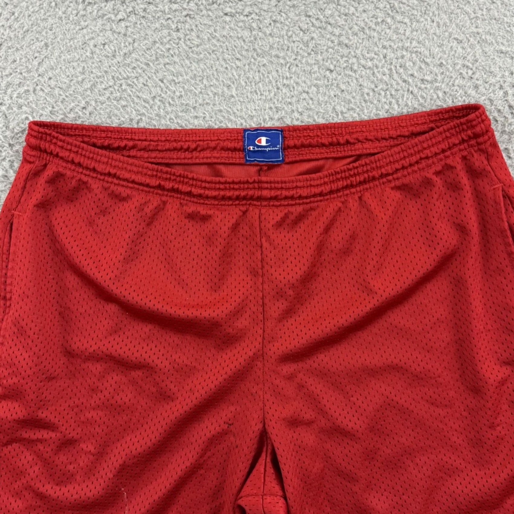 Champion Vintage Champion Shorts Men Large Red 90s Drawstring Sport Stretch Active Gym 8 Size US 33 - 4 Thumbnail