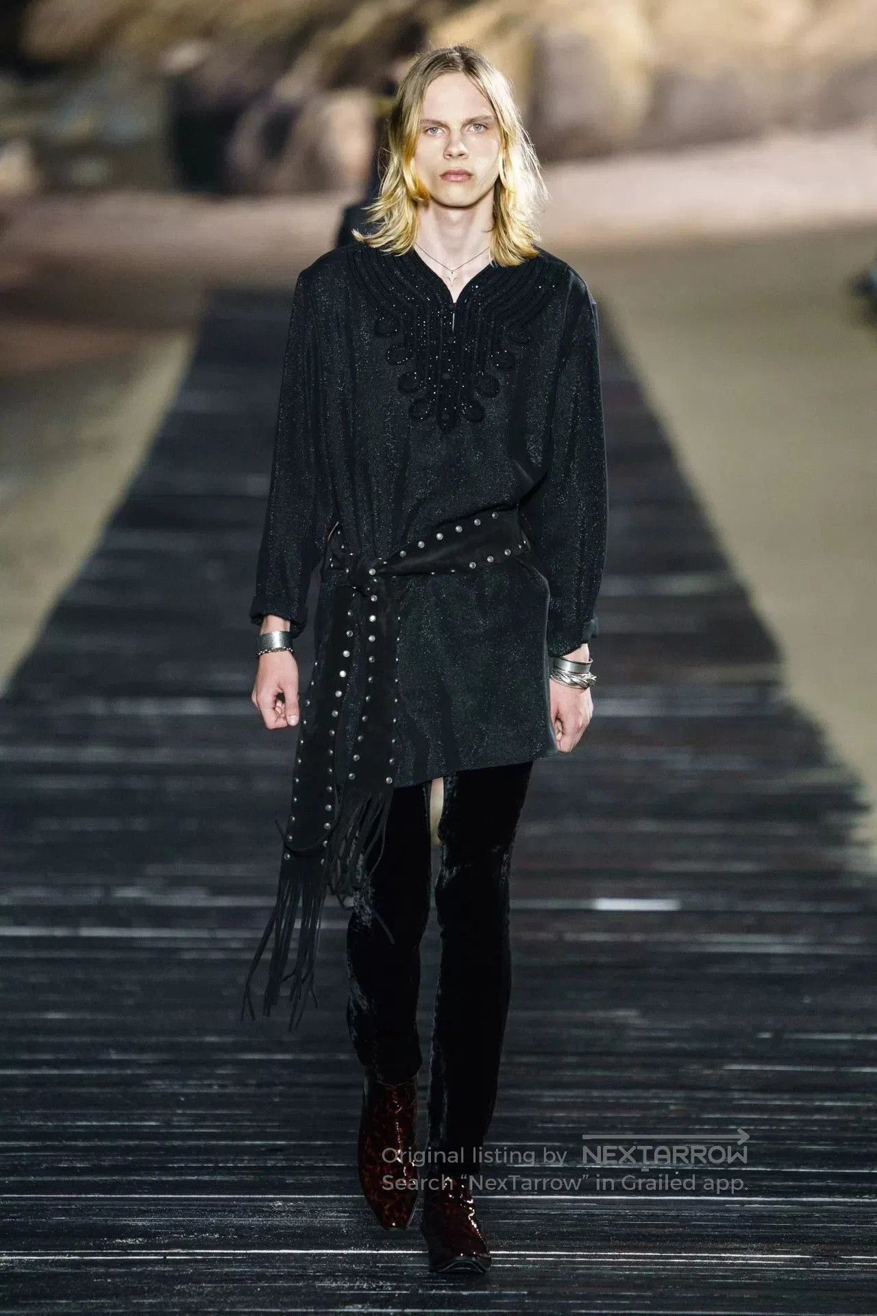 Saint Laurent Paris Saint Laurent 20SS Beaded Shirt. Size S / US 4 / IT 40 - 6 Thumbnail