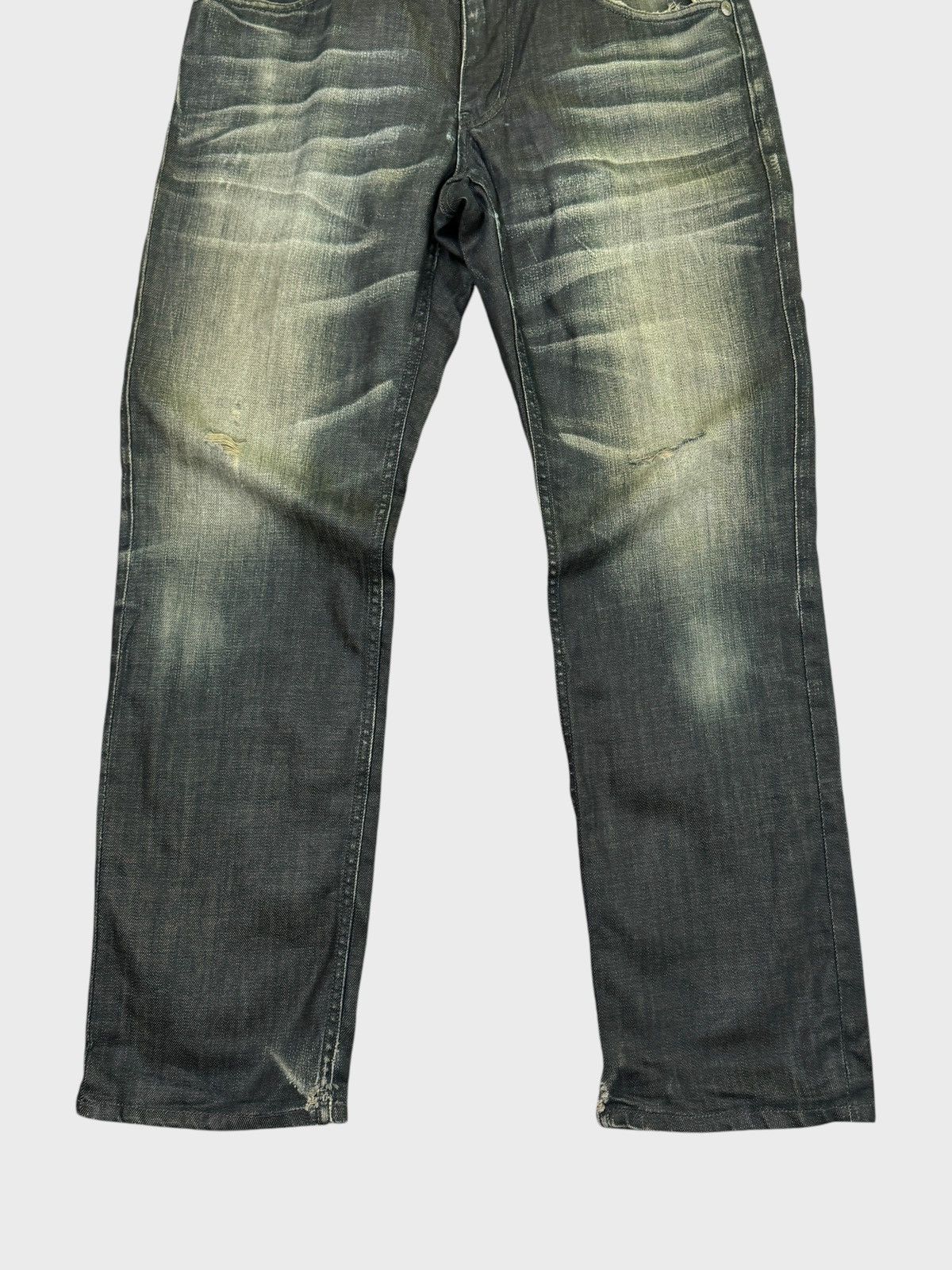 Other BACK NUMBER Distressed Rick Owen Style Waxed Denim Size US 31 - 6 Thumbnail