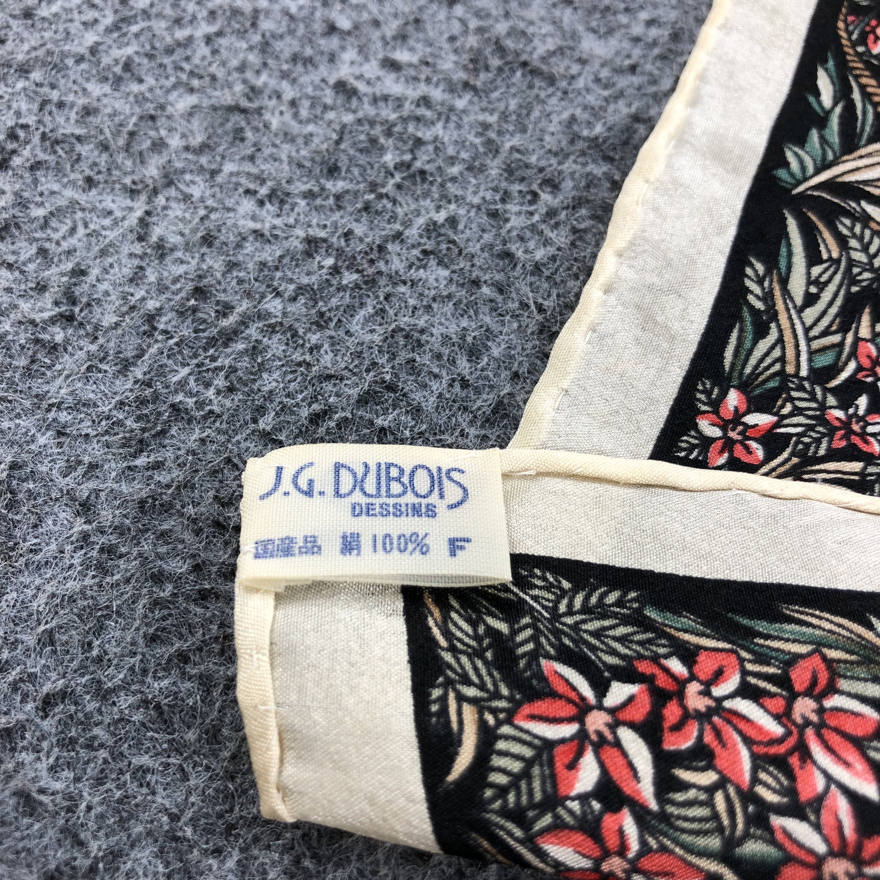 Japanese Brand J.G Dubois Floral Silk Scarf M270 Size ONE SIZE - 8 Thumbnail