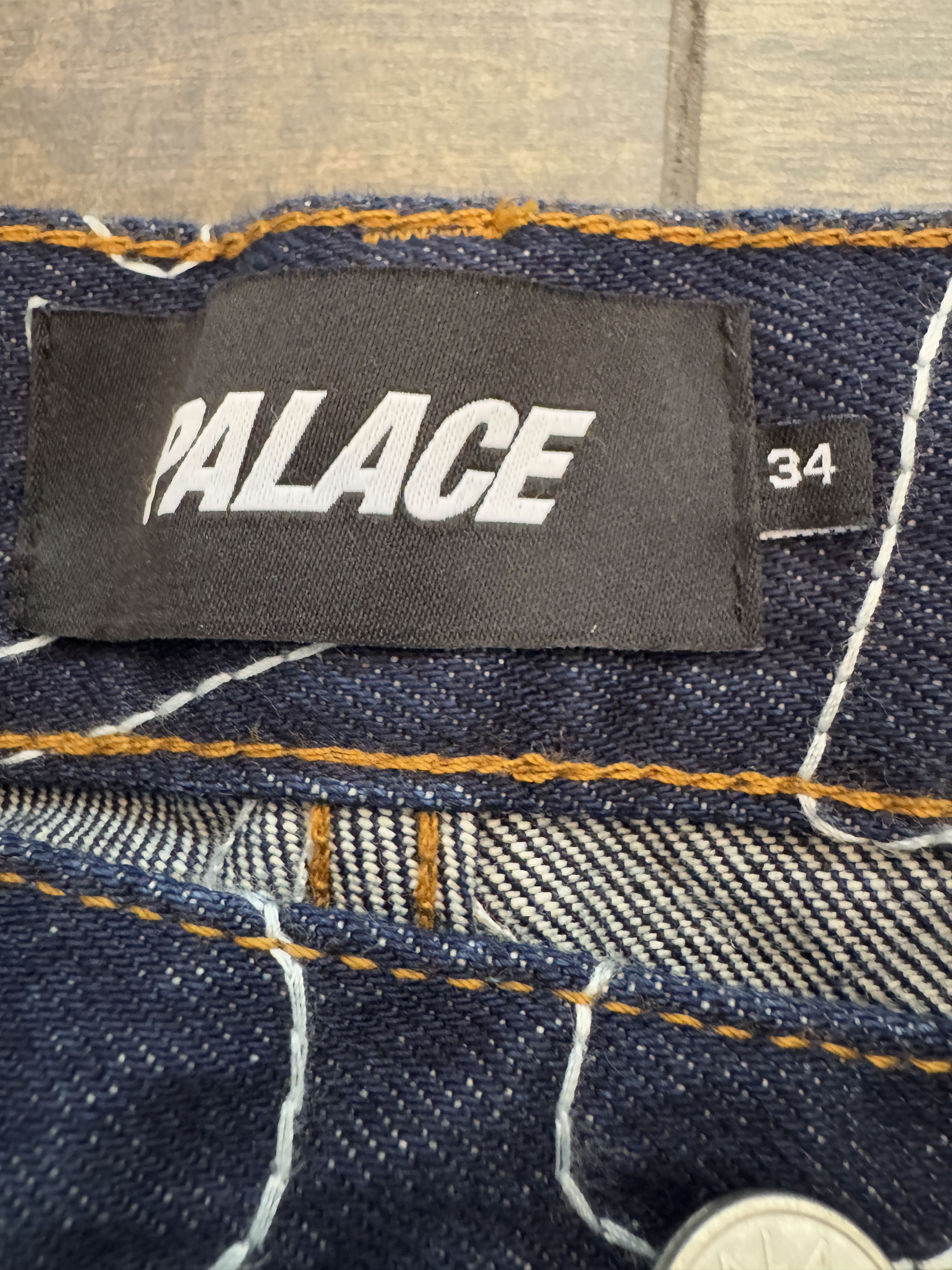Palace Palace P45 Splat Denim Jeans Embroidered Indigo Size US 34 / EU 50 - 5 Thumbnail