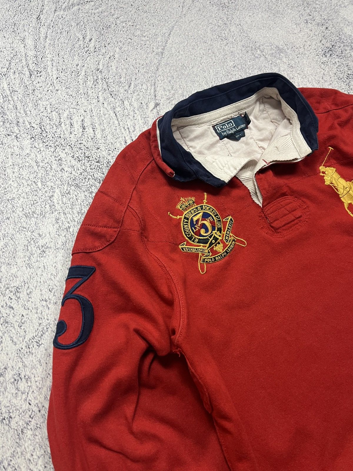 Polo Ralph Lauren Vintage Polo Ralph Lauren #3 RRL Rugby Shirt Longsleeve Y2k Size US L / EU 52-54 / 3 - 8 Thumbnail