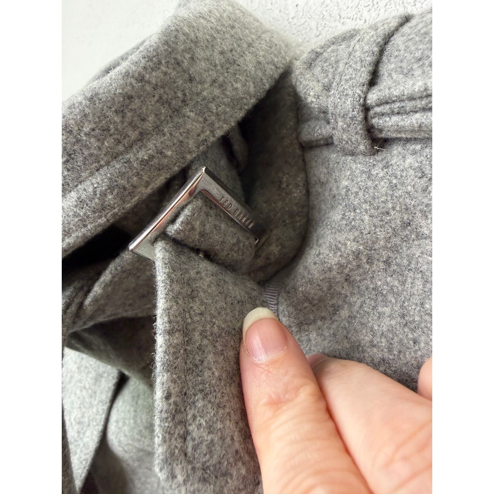Ted Baker Ted Baker Gray Belted Zip Jacket Womens US 4 Heathered Coat Size S / US 4 / IT 40 - 10 Thumbnail